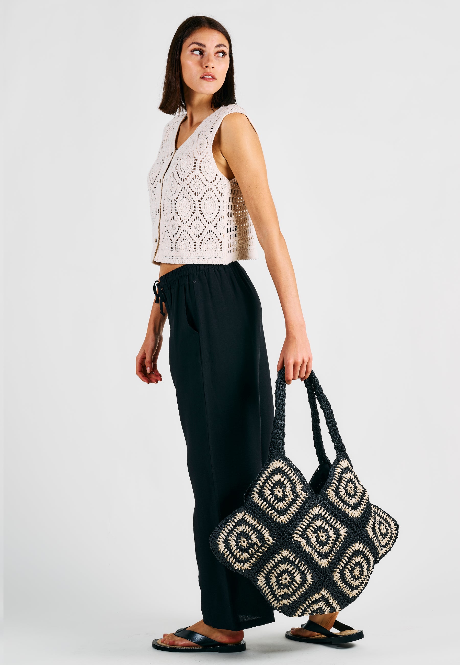 PANTS FLOWY WIDE LEG