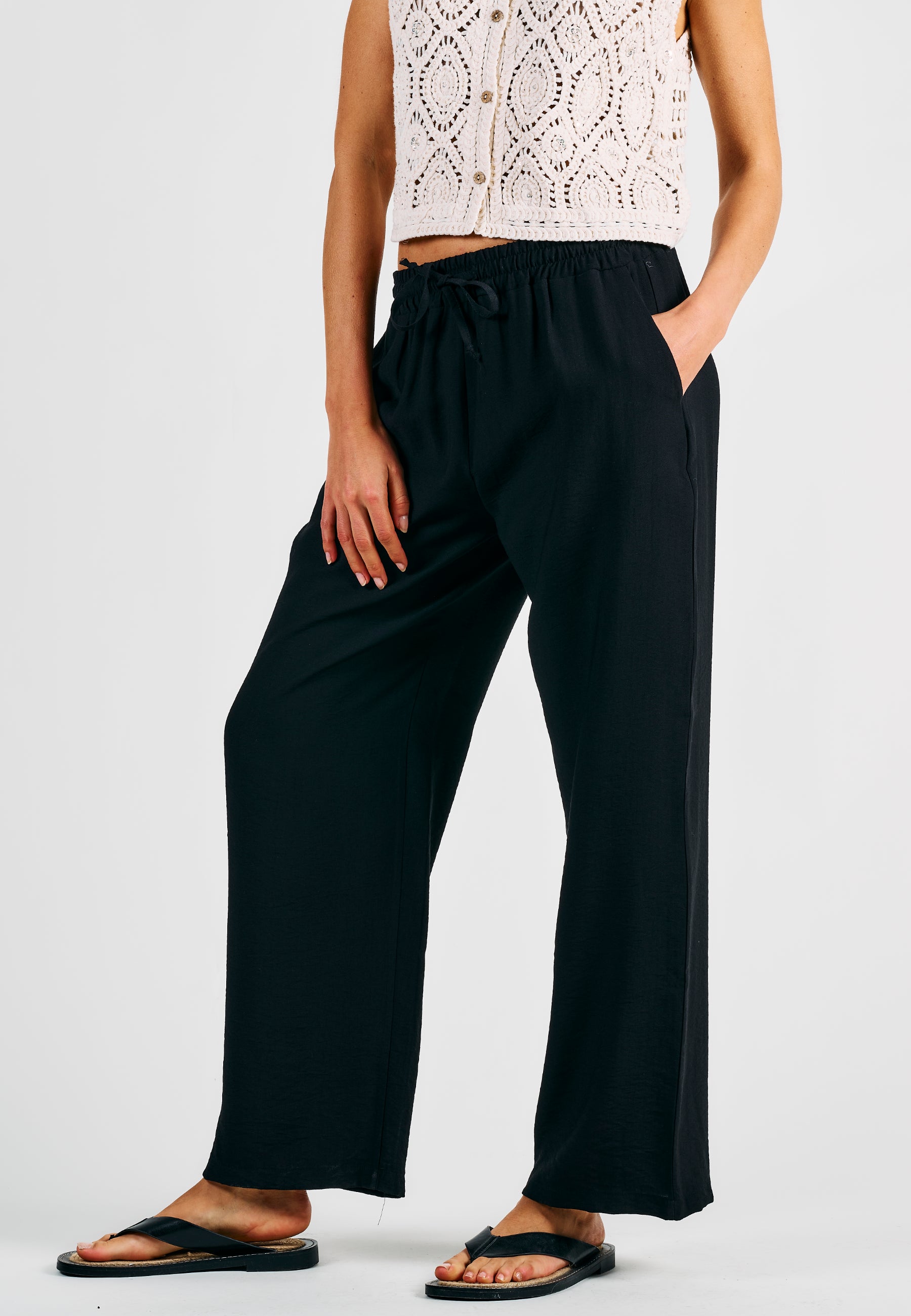 PANTS FLOWY WIDE LEG