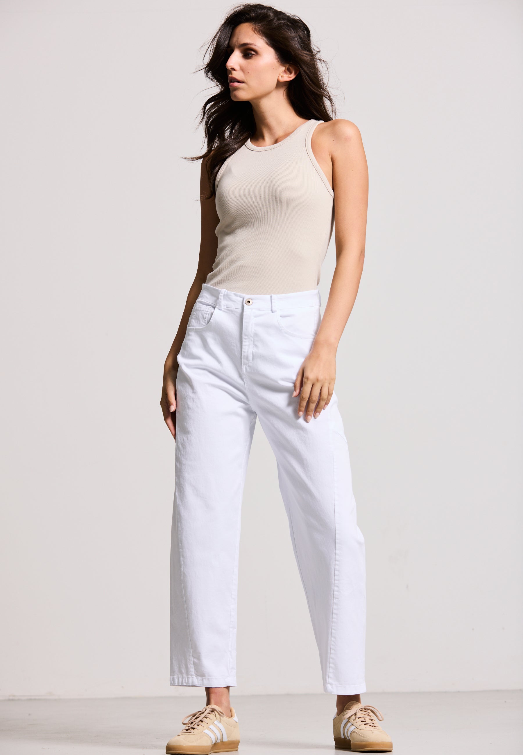 BARREL LEG PANTS