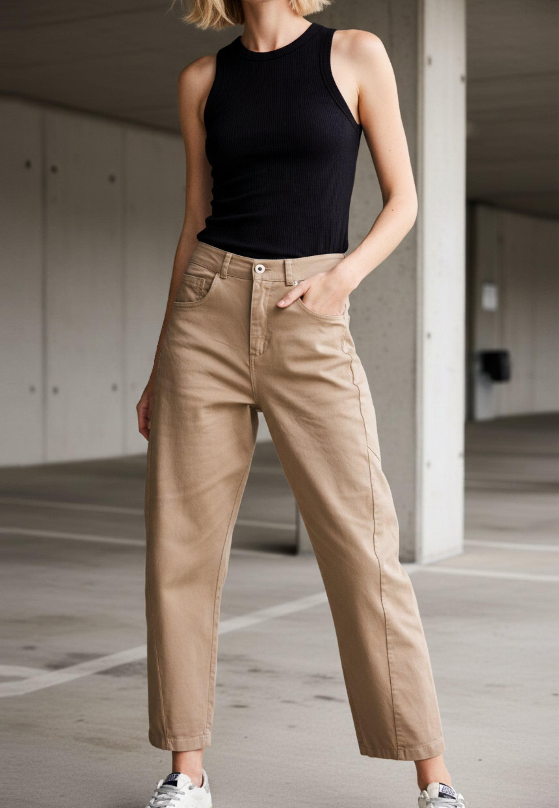 BARREL LEG PANTS
