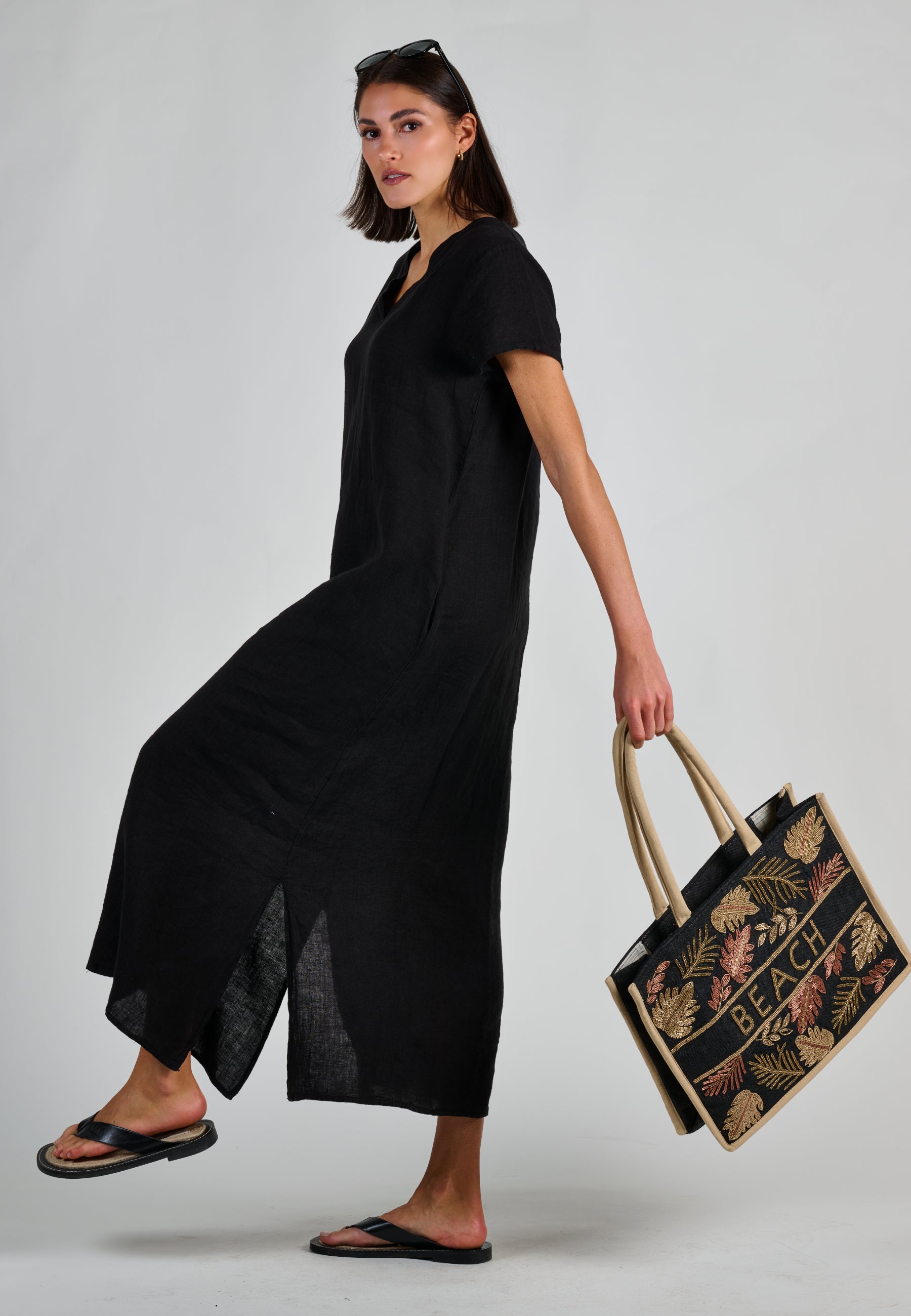 LINEN FLOW DRESS
