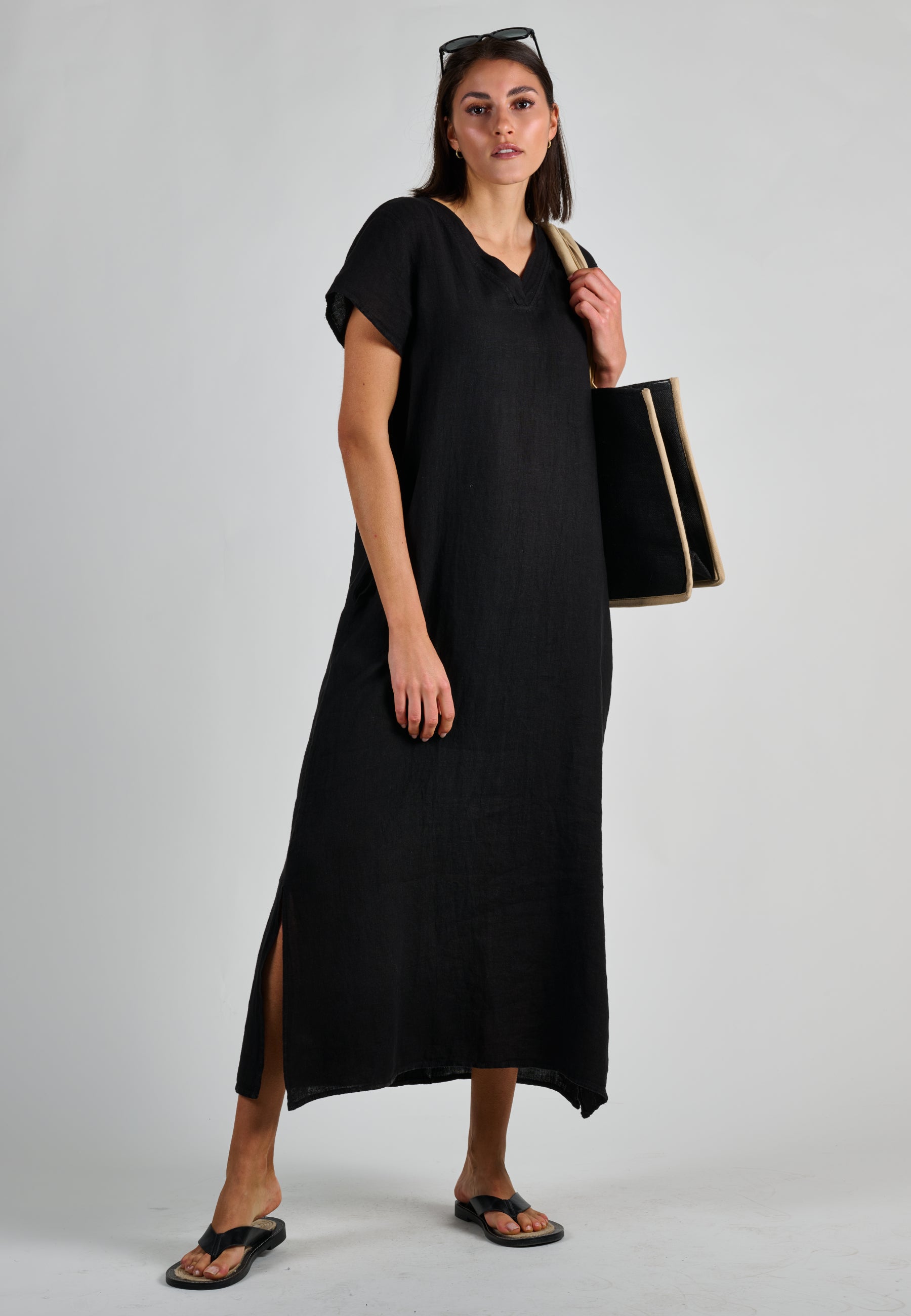 LINEN FLOW DRESS