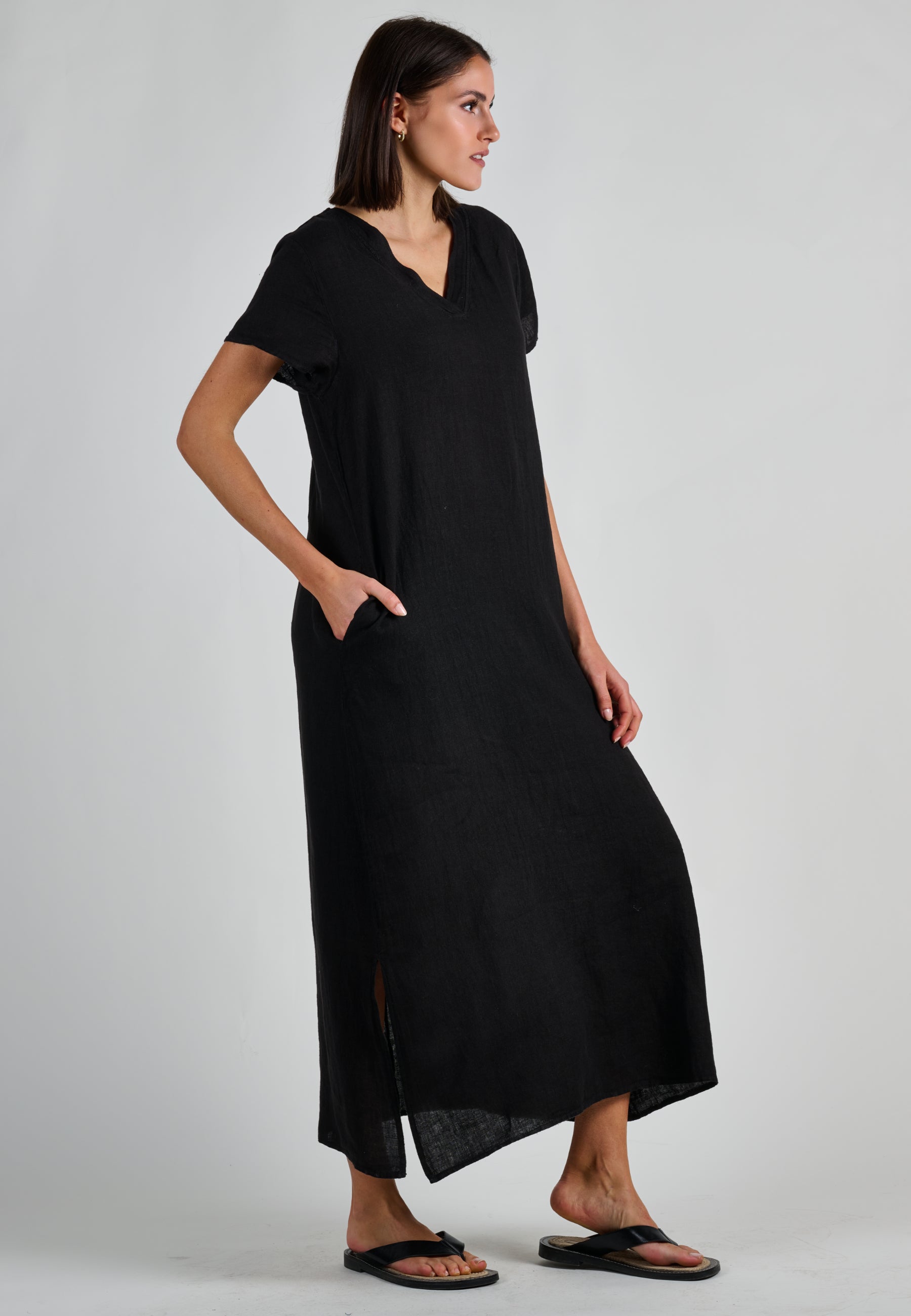 LINEN FLOW DRESS