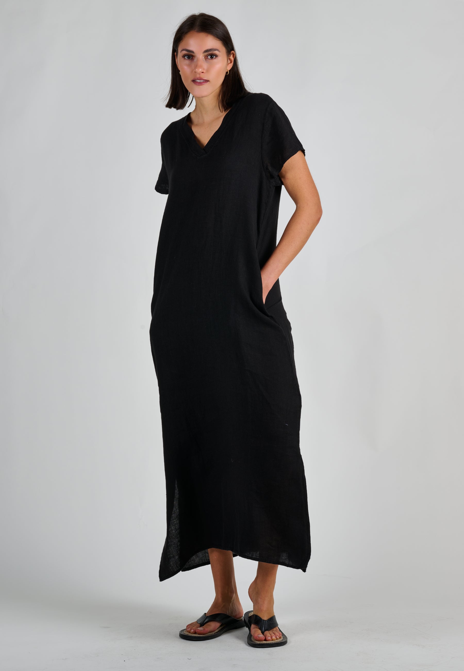 LINEN FLOW DRESS