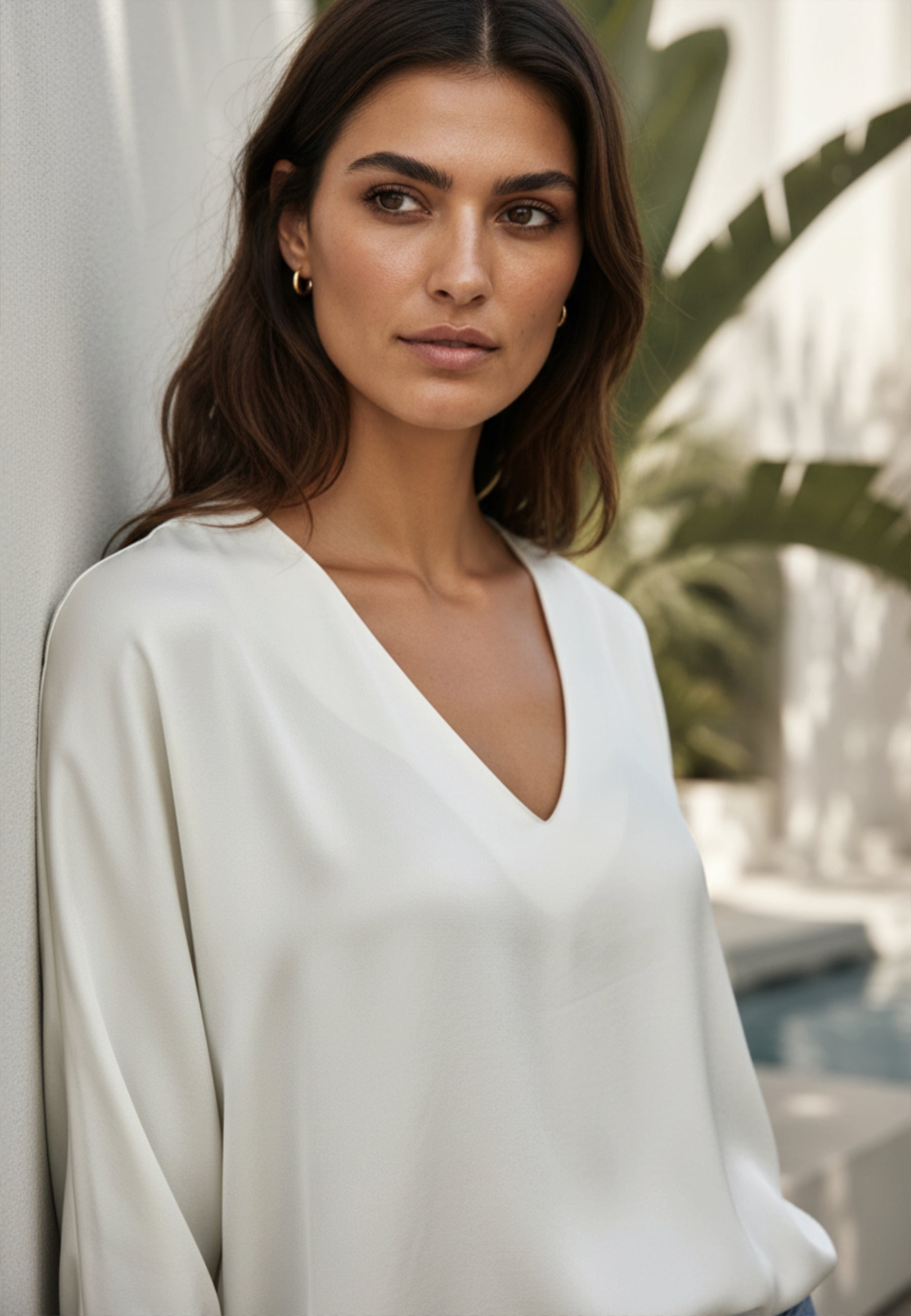 Bluse CHARMING aus mattem Viskose-Satin