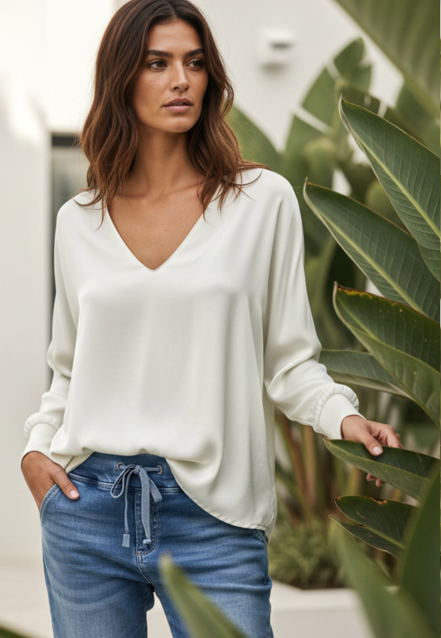 Bluse CHARMING aus mattem Viskose-Satin