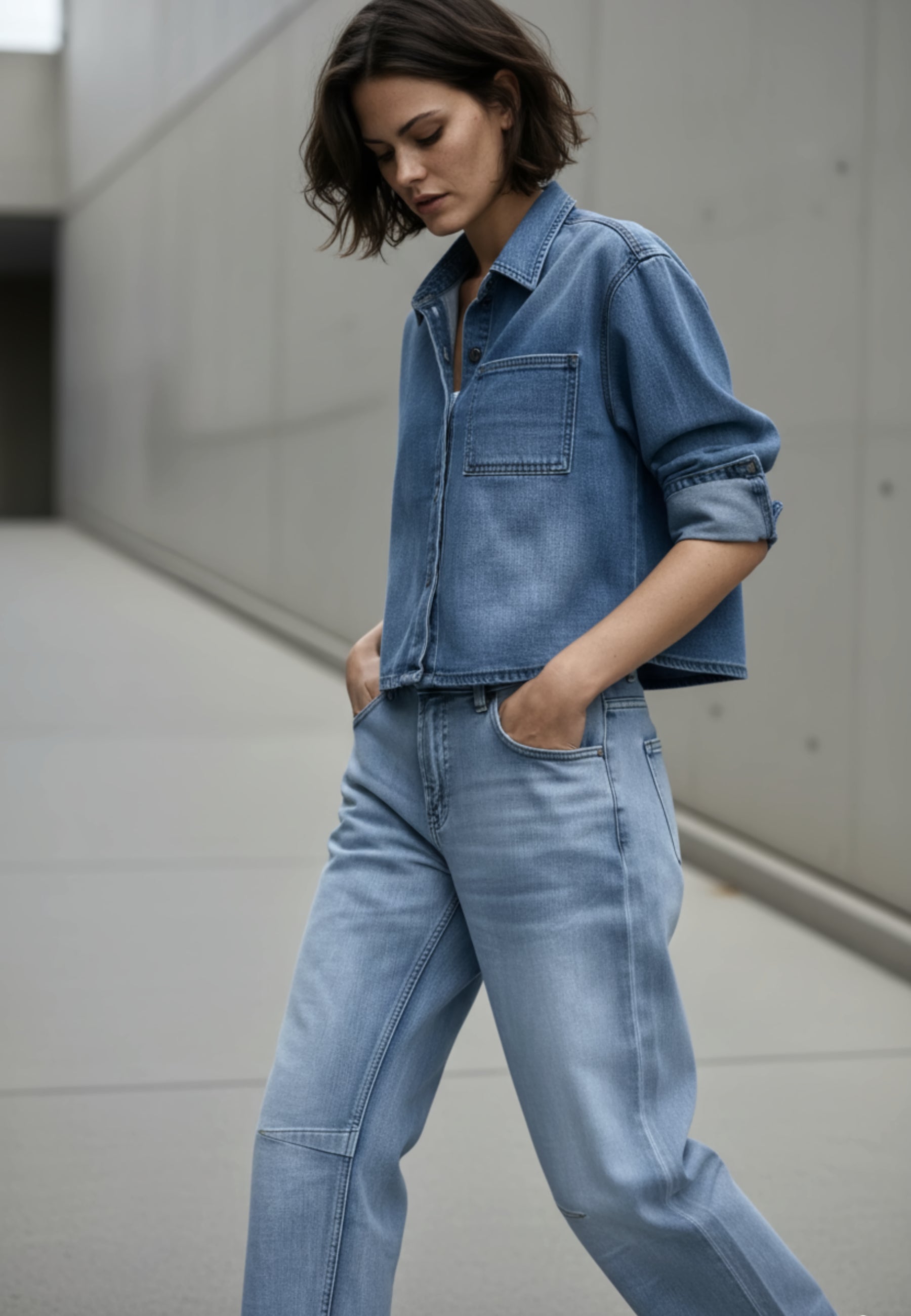 JEANSBLUSE SOFT DENIM