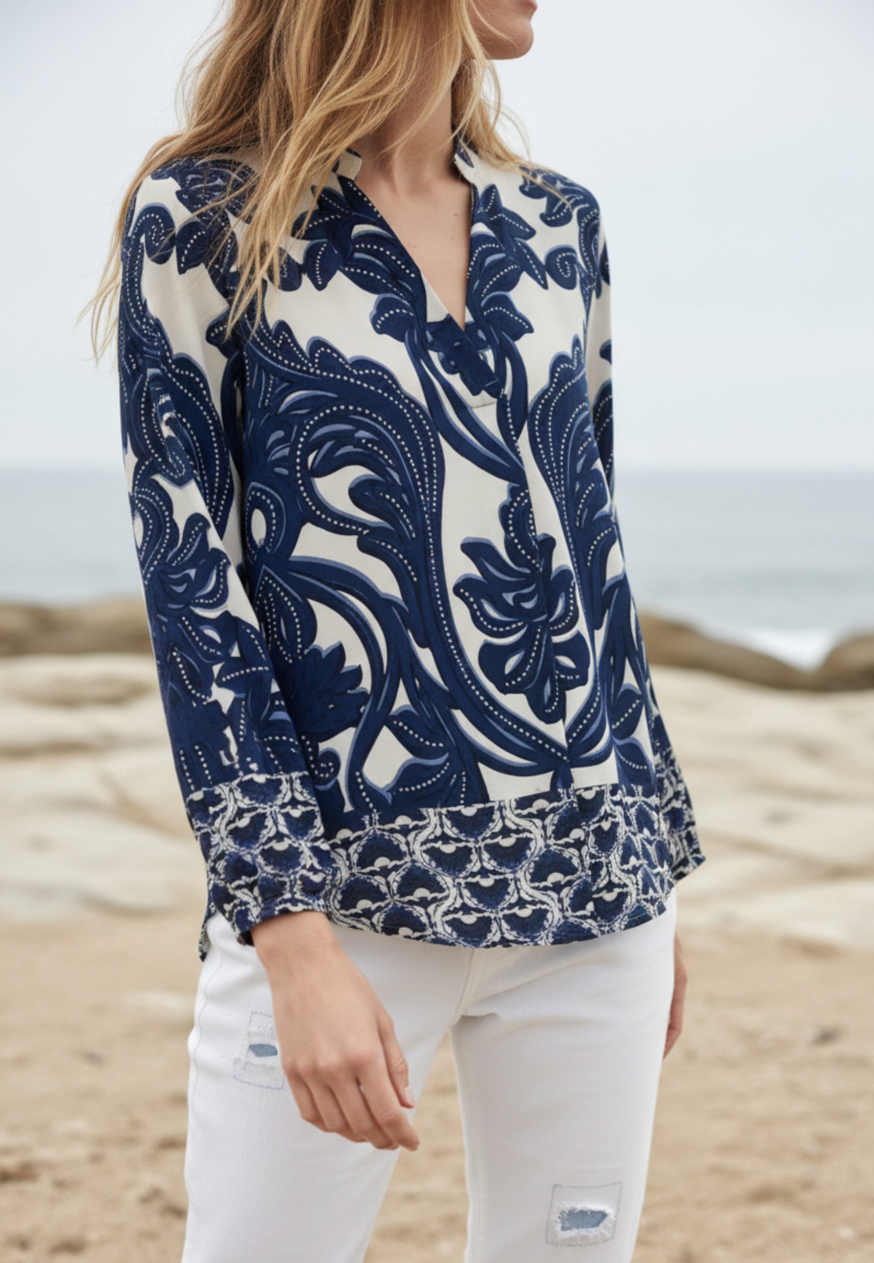 Bluse INDIGO FLOW aus fließender Viskose