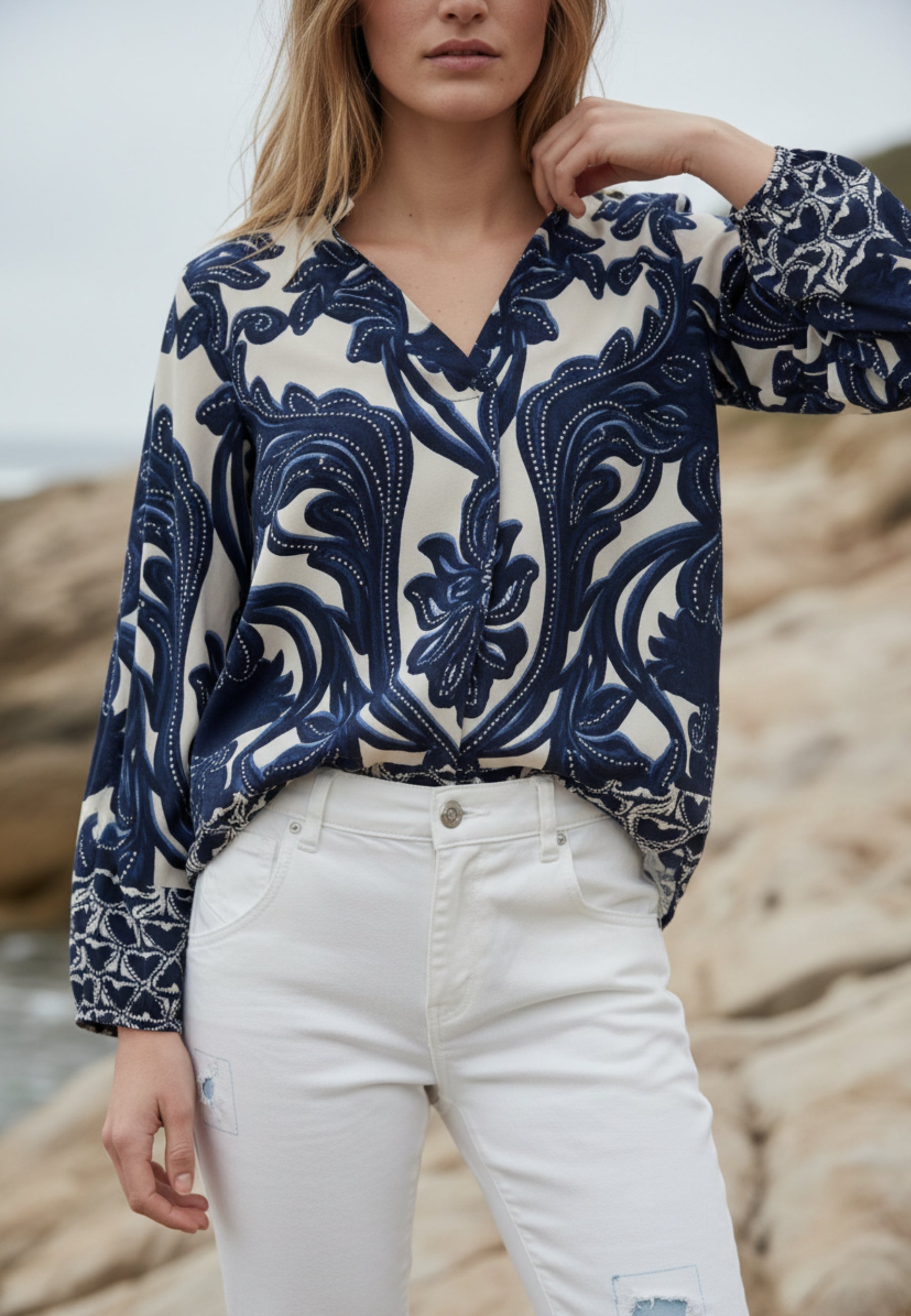 Bluse INDIGO FLOW aus fließender Viskose
