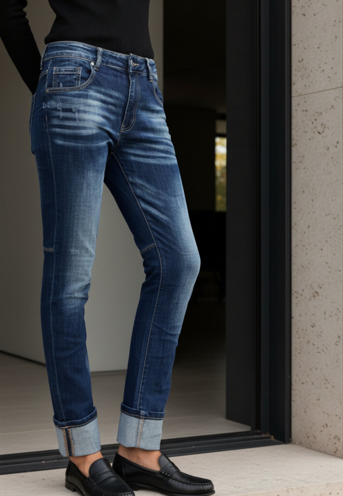 Jeans BLUE REBEL aus elastischem Denim