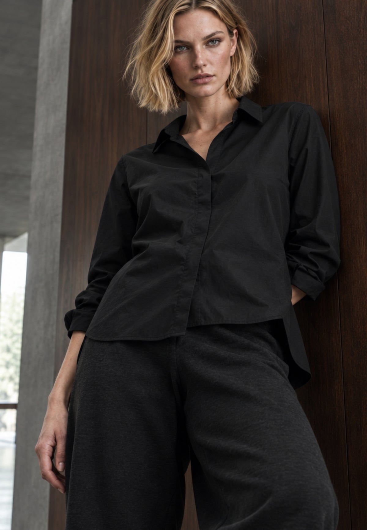 Popelinebluse ESSENTIAL aus reiner Baumwolle
