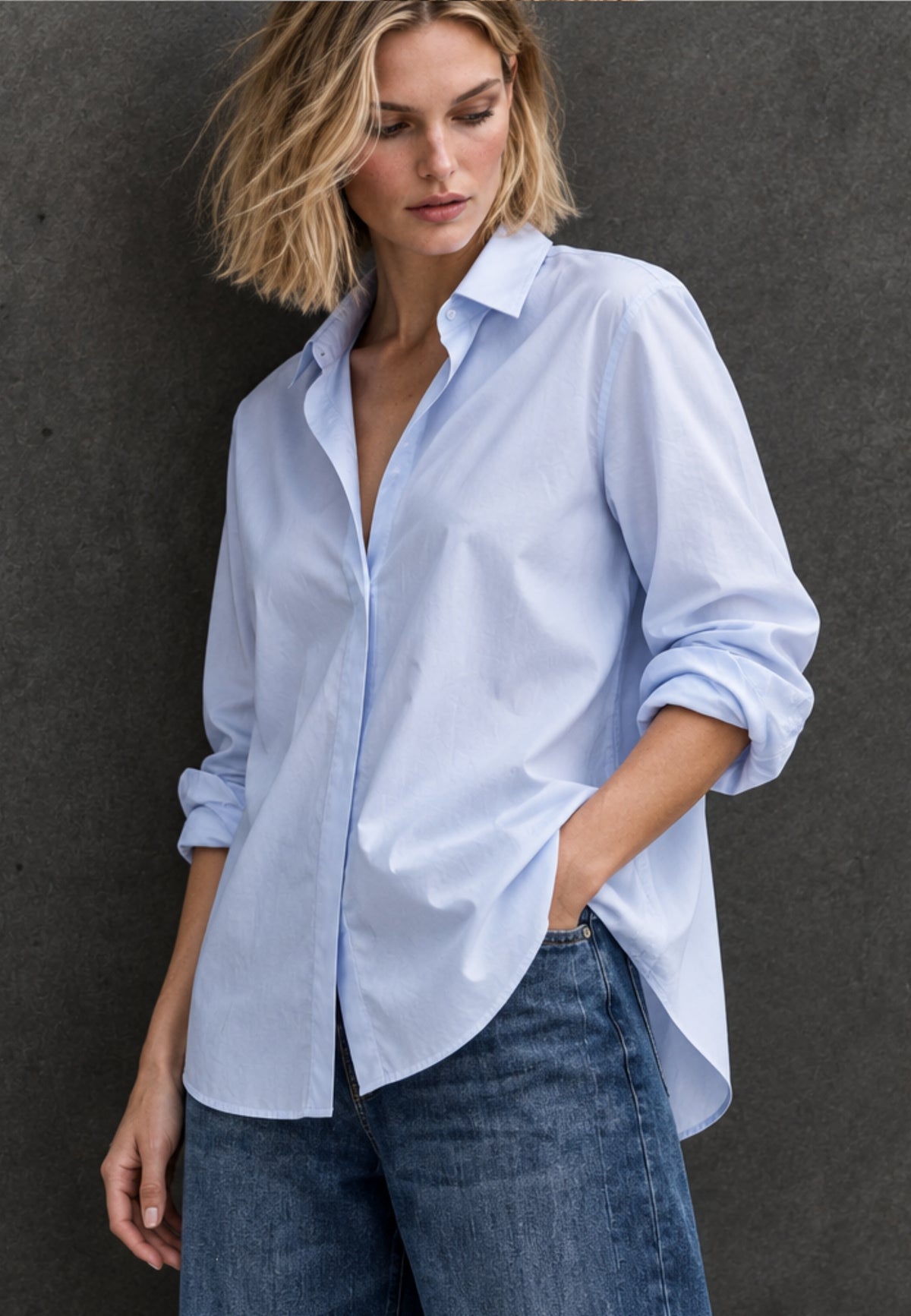 Popelinebluse ESSENTIAL aus reiner Baumwolle
