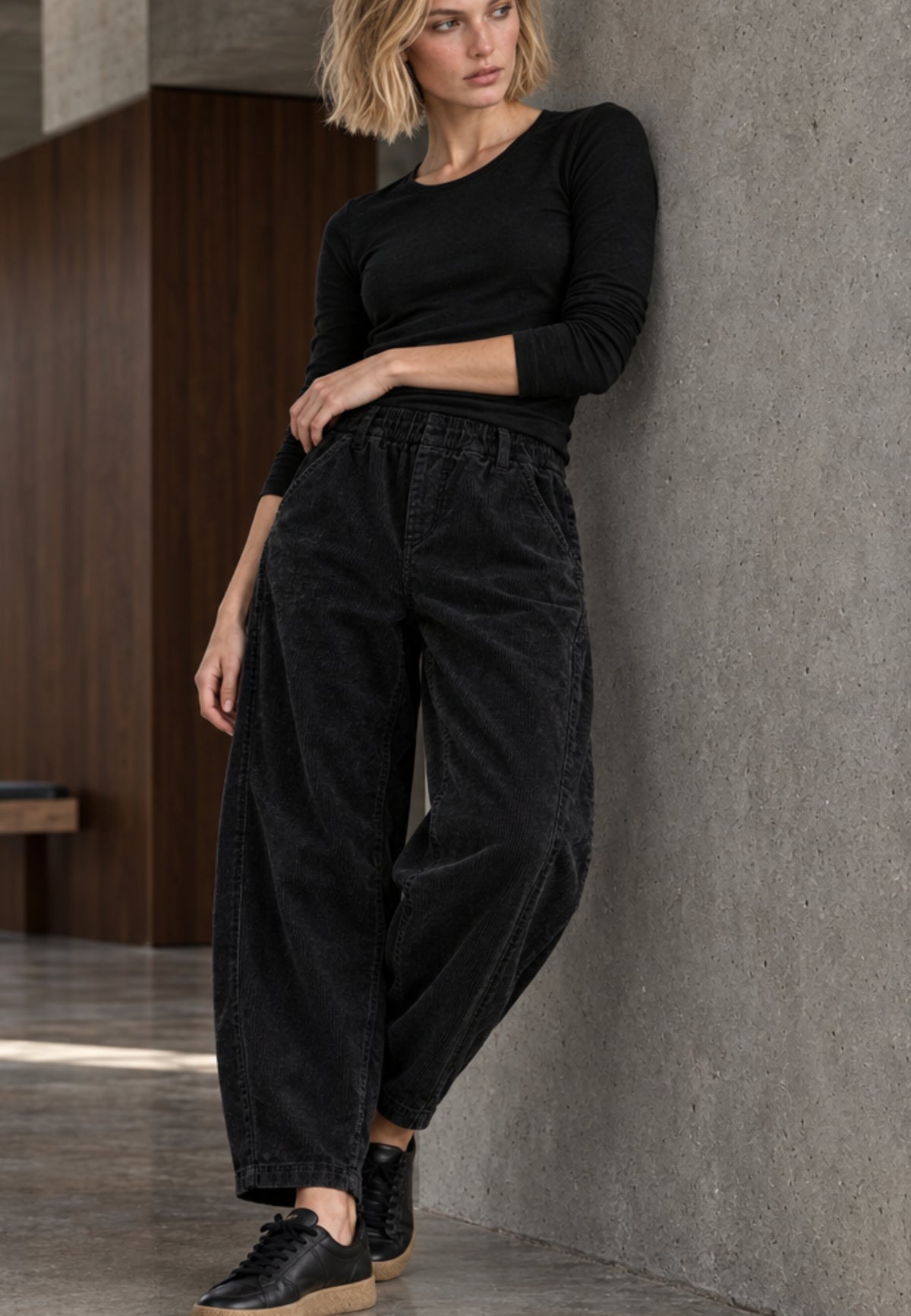 Cordhose SOFT BARREL aus Baumwoll-Stretch