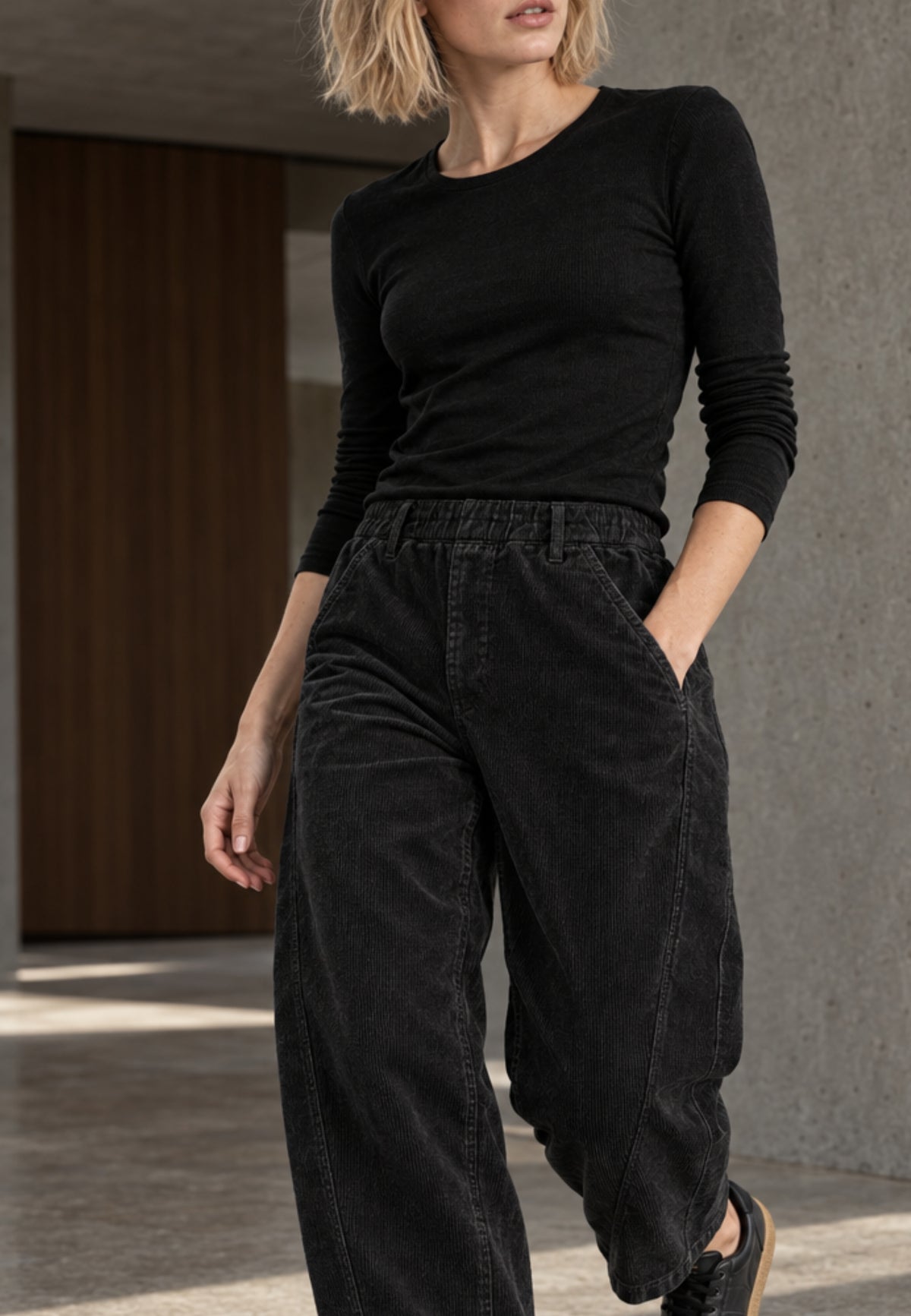 Cordhose SOFT BARREL aus Baumwoll-Stretch