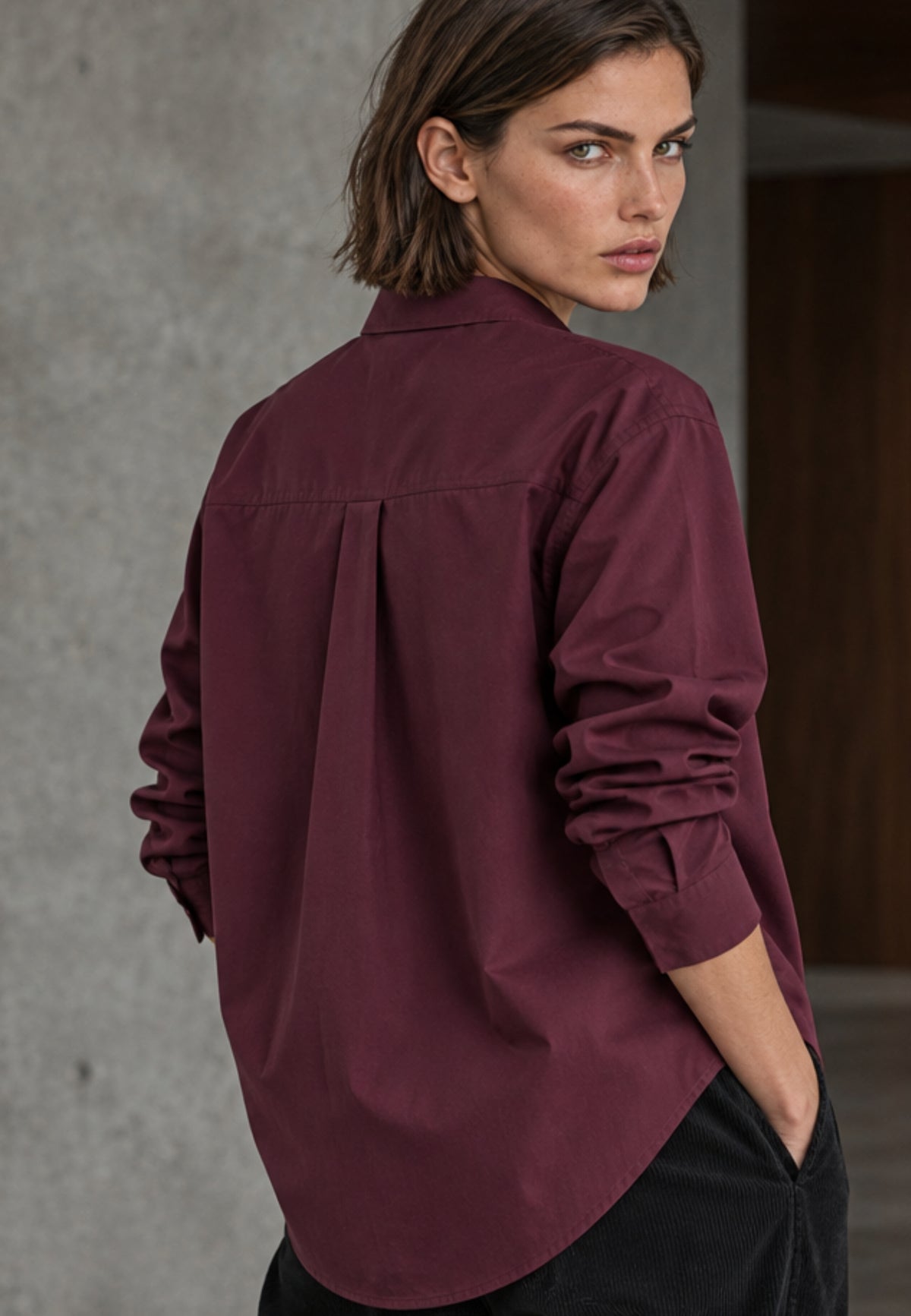 Hemdbluse NEW CHAPTER aus elastischer Baumwolle