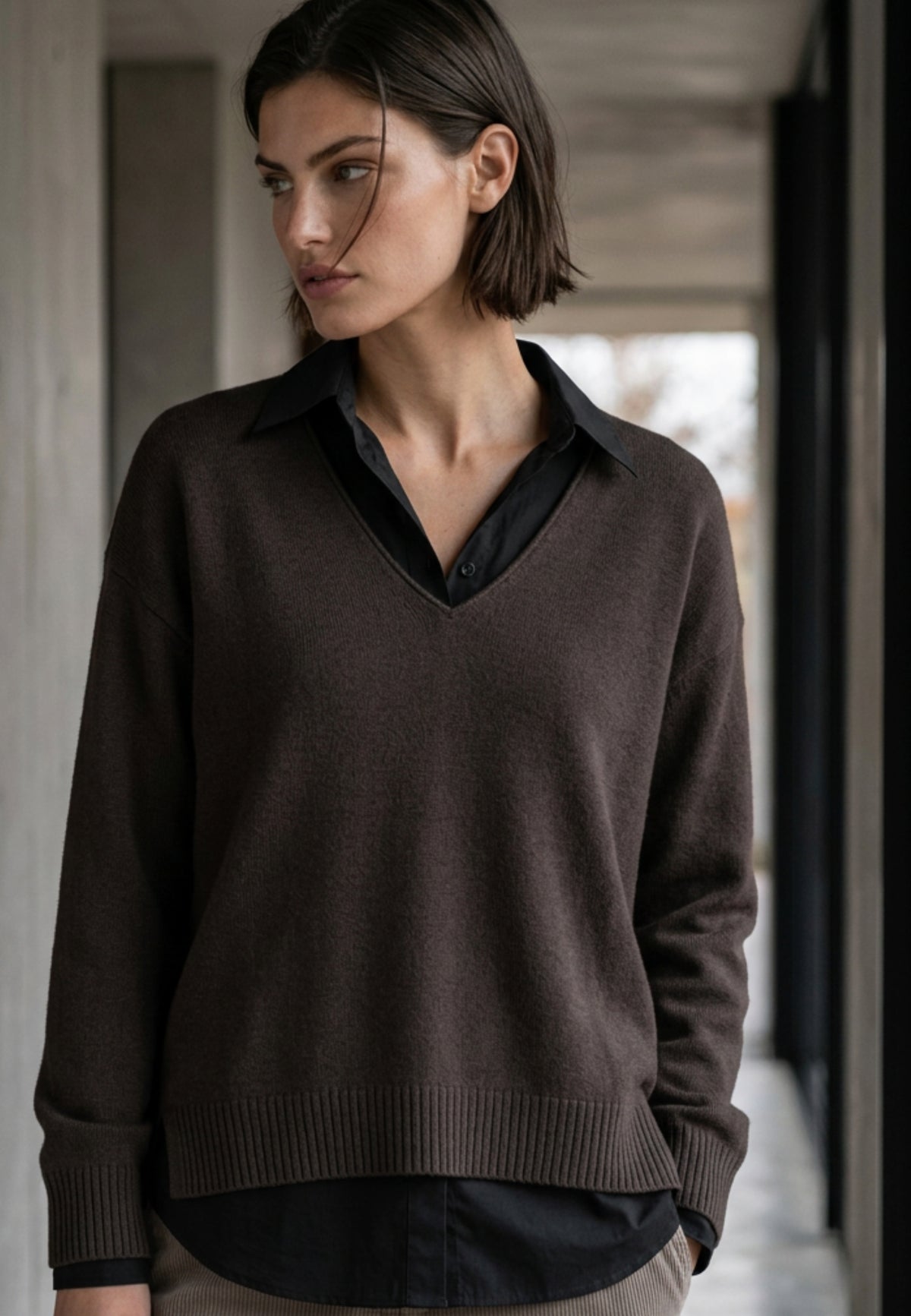 Strickpullover PURE EDGE aus Viskose-Mix