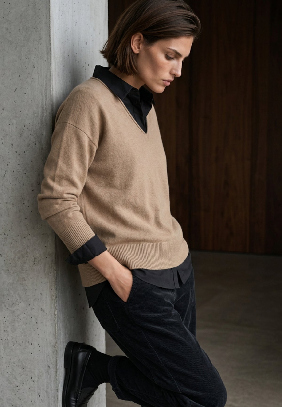 Feinstrickpullover EASY CHIC aus Viskose-Mix
