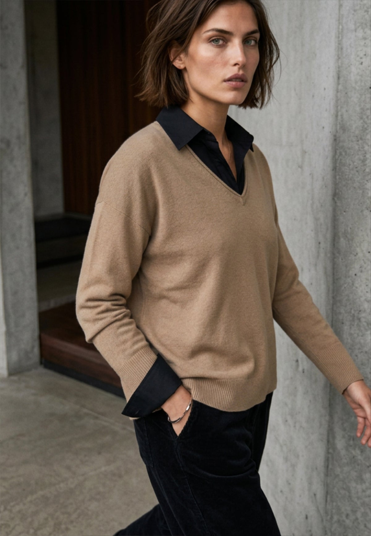 Feinstrickpullover EASY CHIC aus Viskose-Mix