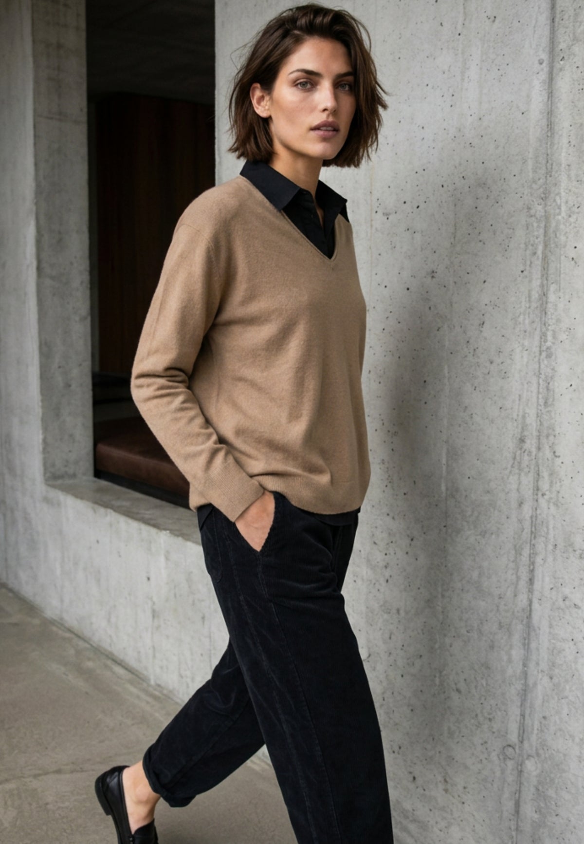 Feinstrickpullover EASY CHIC aus Viskose-Mix