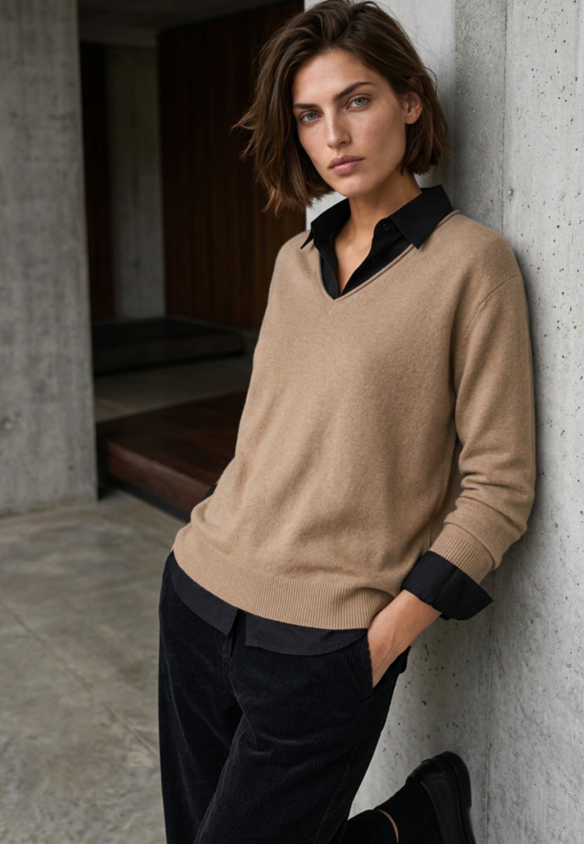 Feinstrickpullover EASY CHIC aus Viskose-Mix