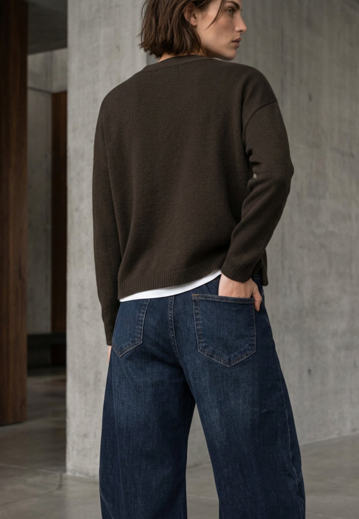 Long Barrel THE CURVE aus elastischem Denim