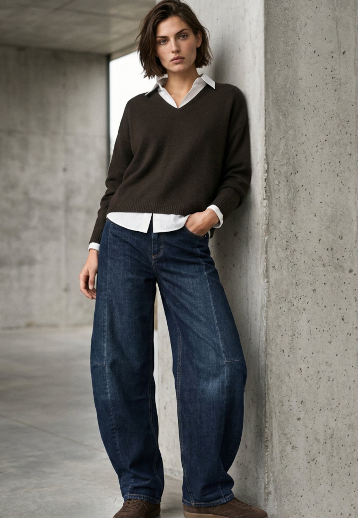 Long Barrel THE CURVE aus elastischem Denim