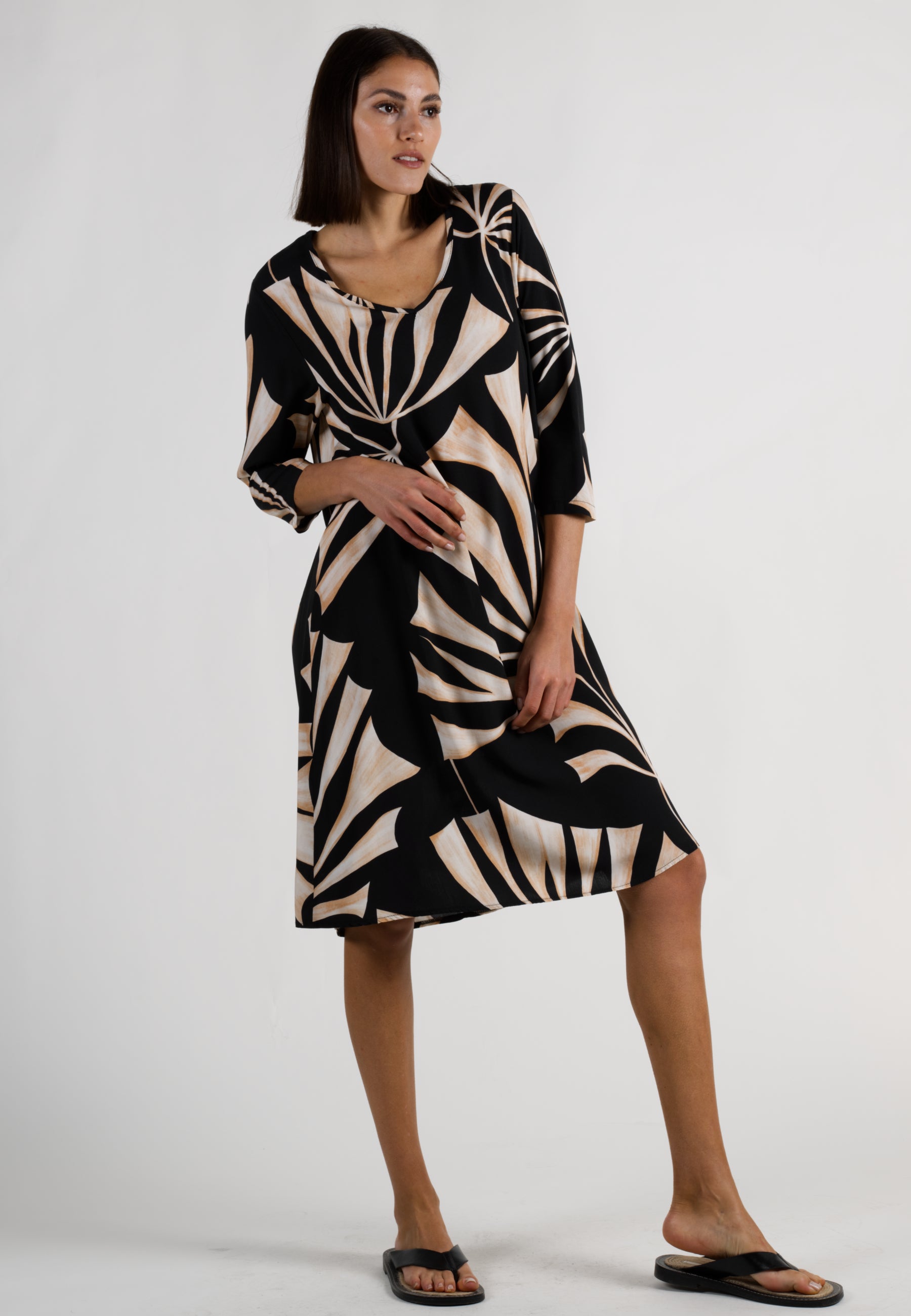 MIDI KLEID PALM BREEZE