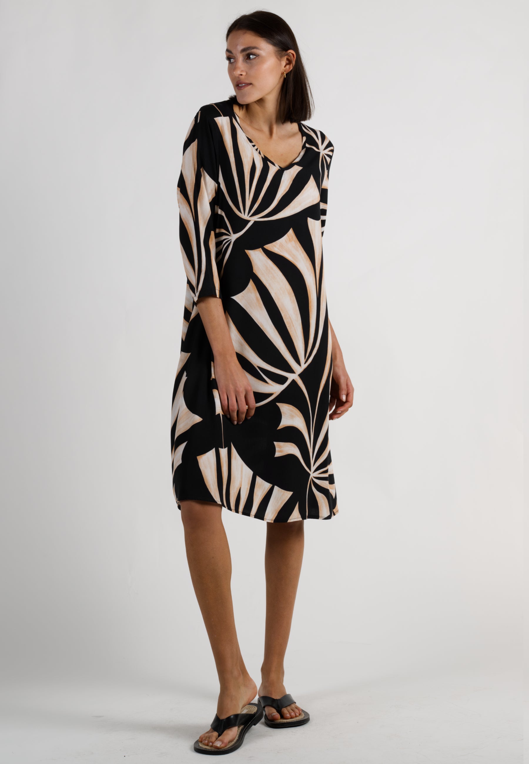 MIDI KLEID PALM BREEZE
