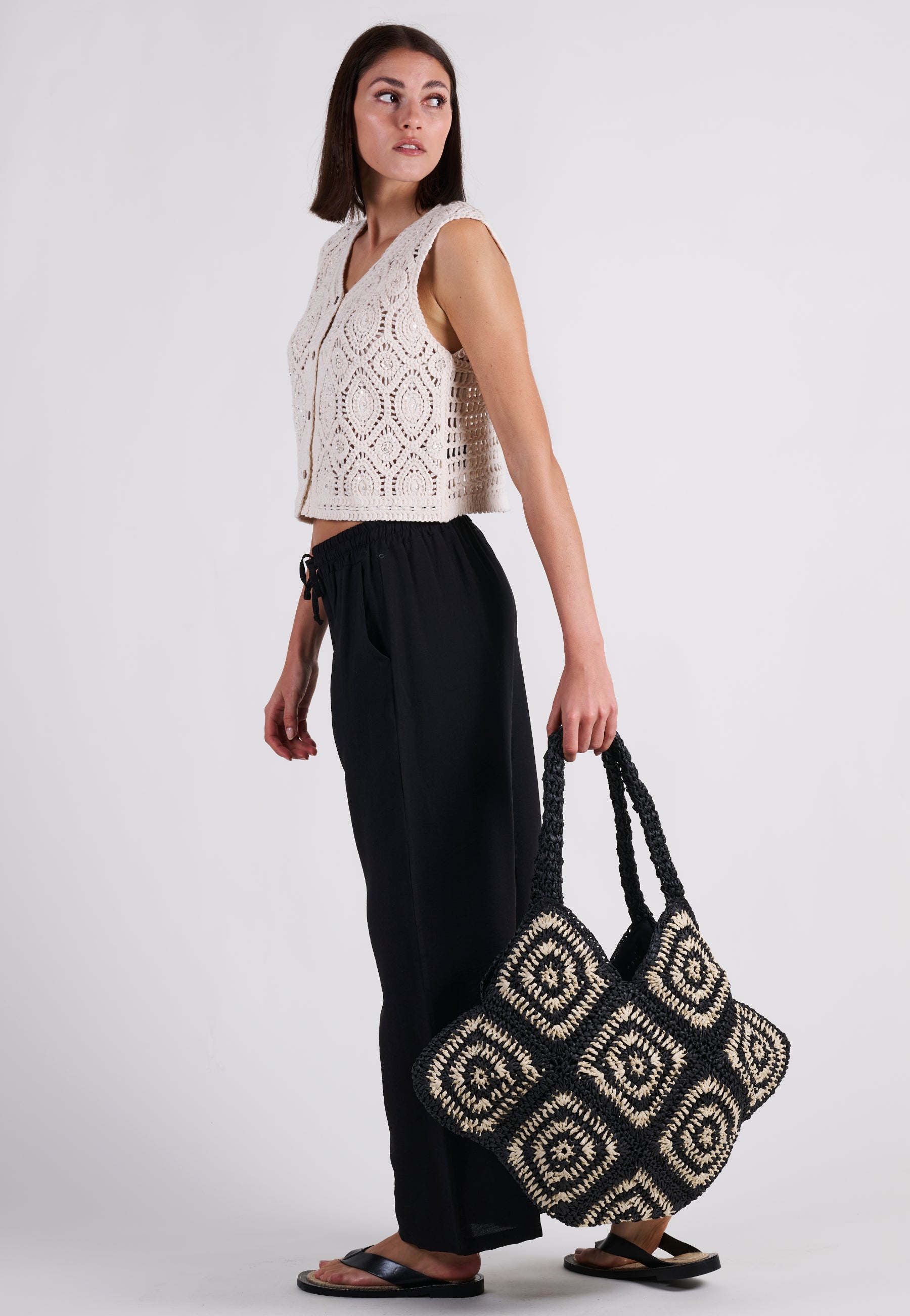 PANTS FLOWY WIDE LEG