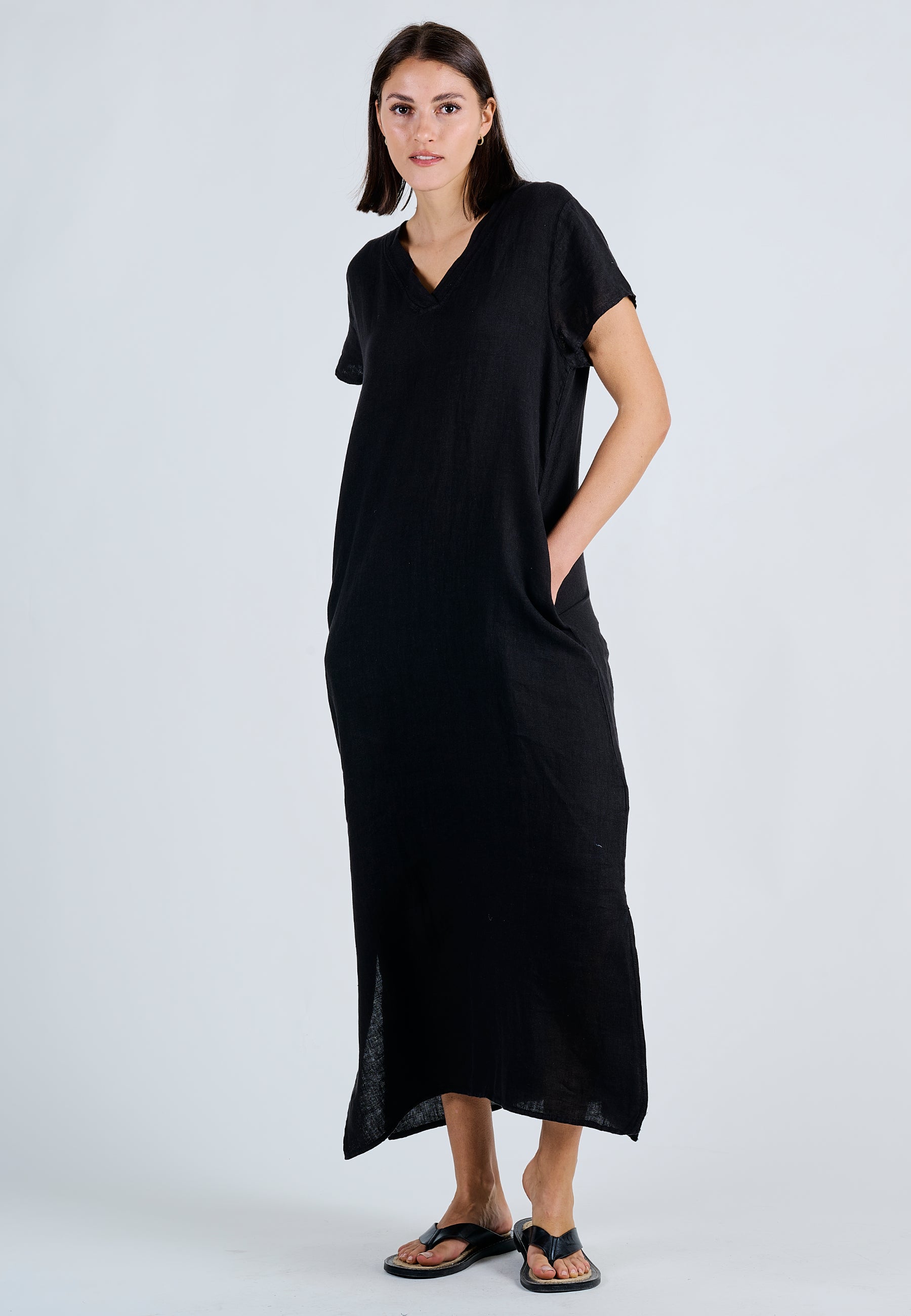 LINEN FLOW DRESS