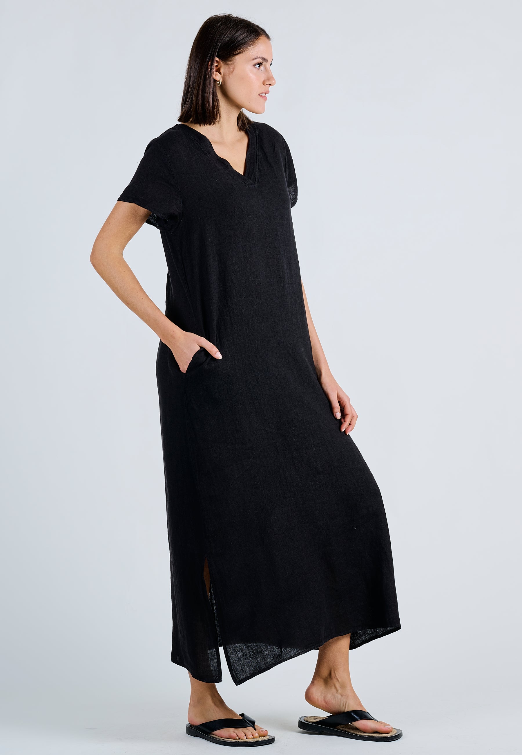 LINEN FLOW DRESS