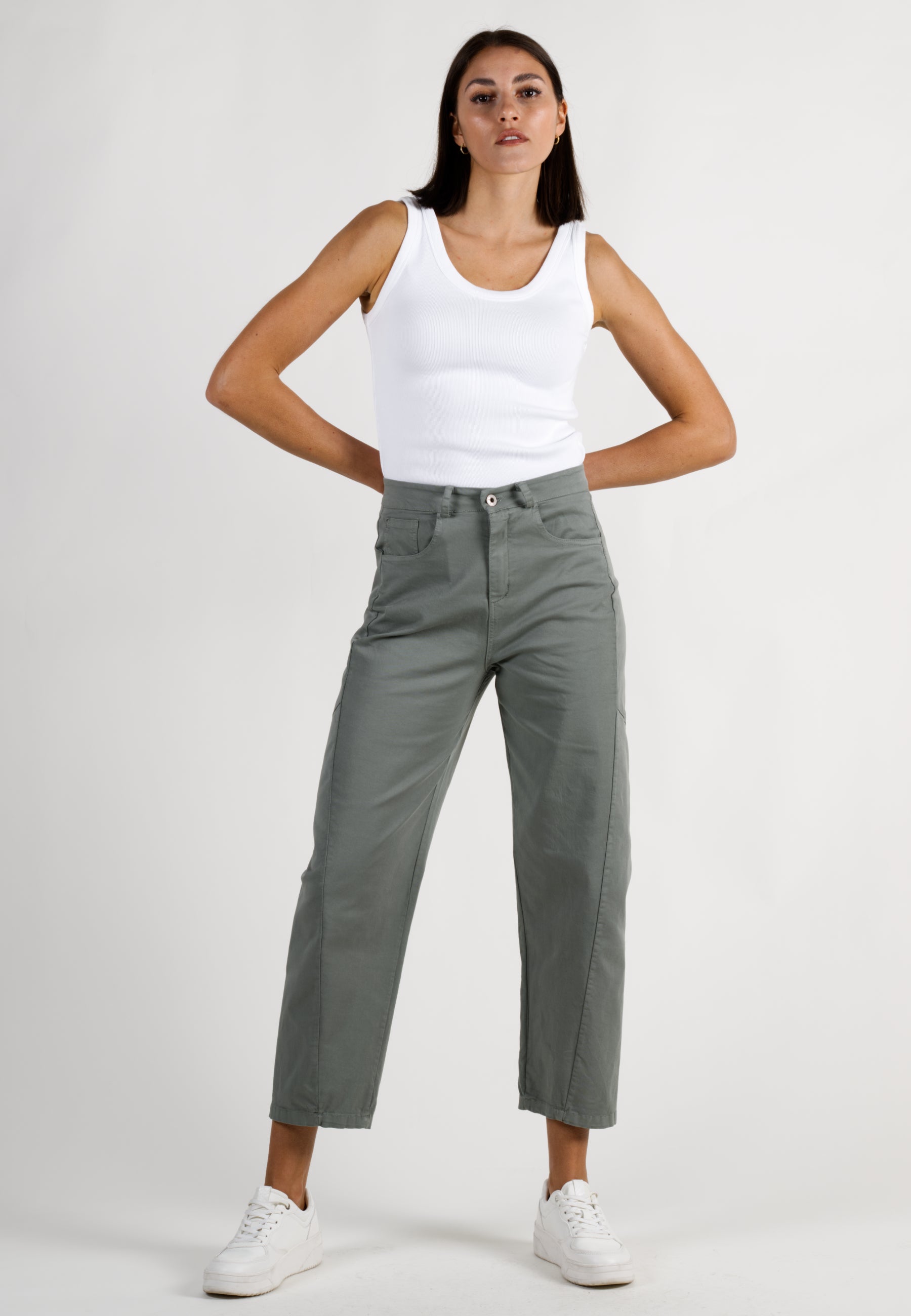 BARREL LEG PANTS