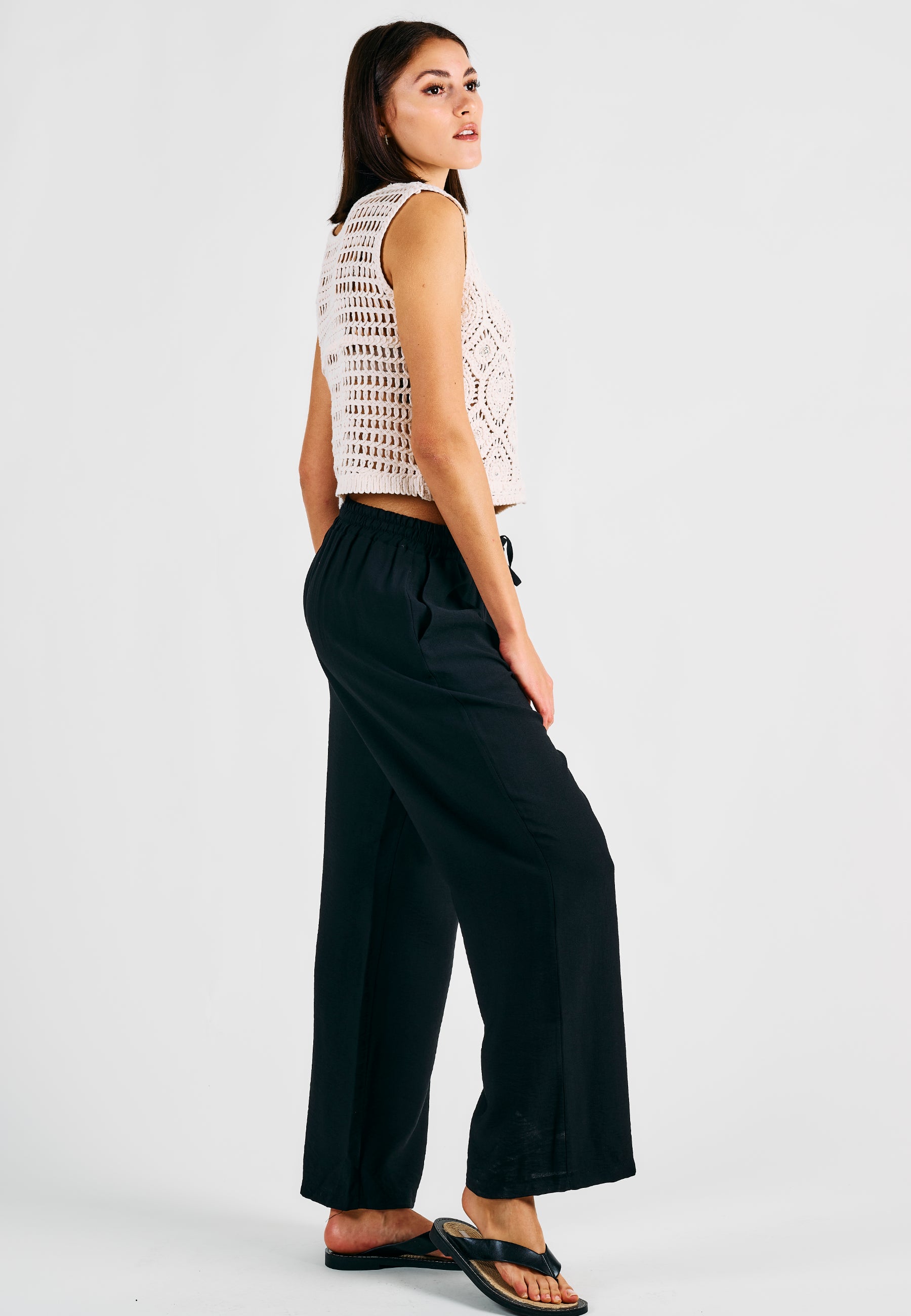PANTS FLOWY WIDE LEG