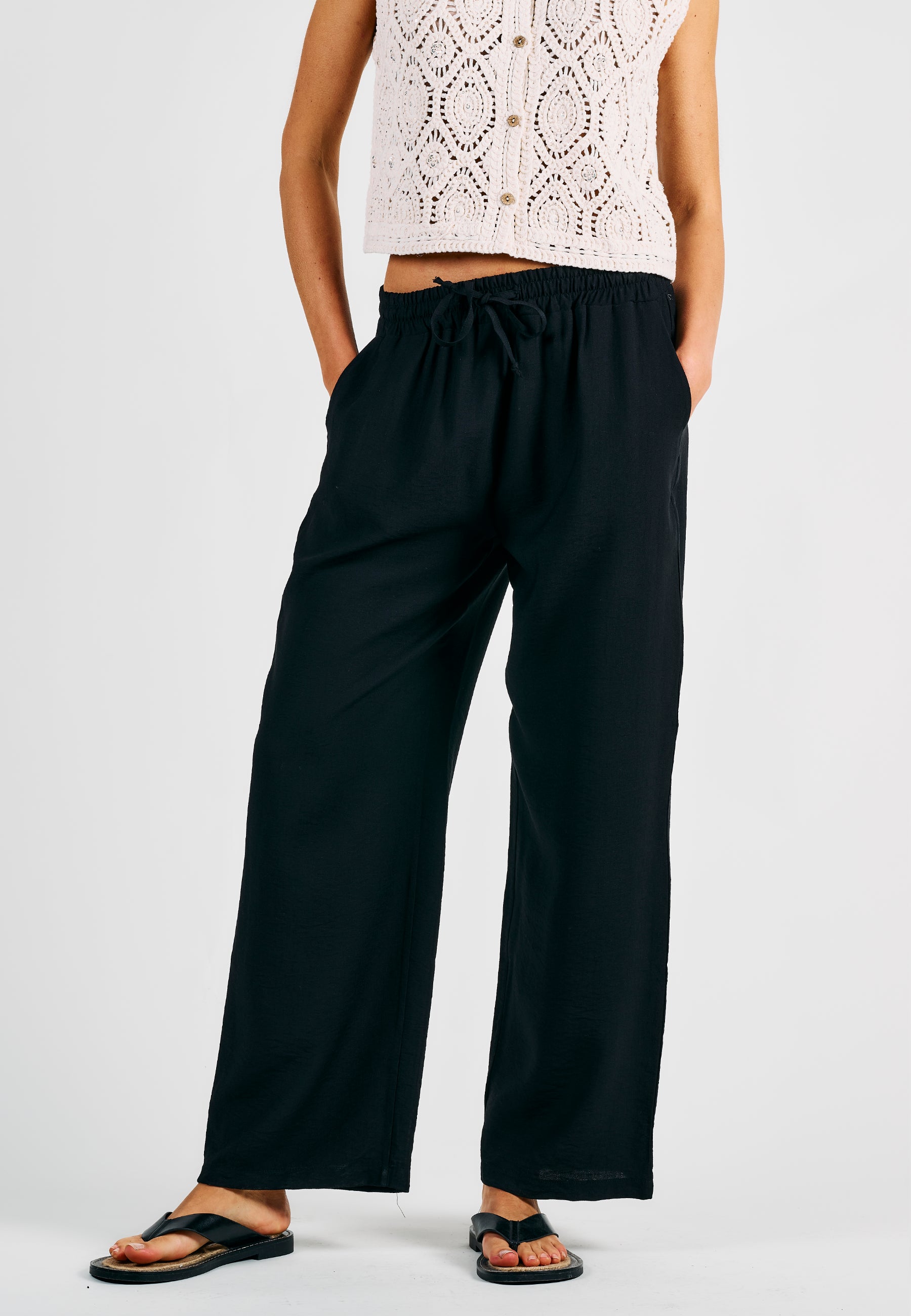 PANTS FLOWY WIDE LEG