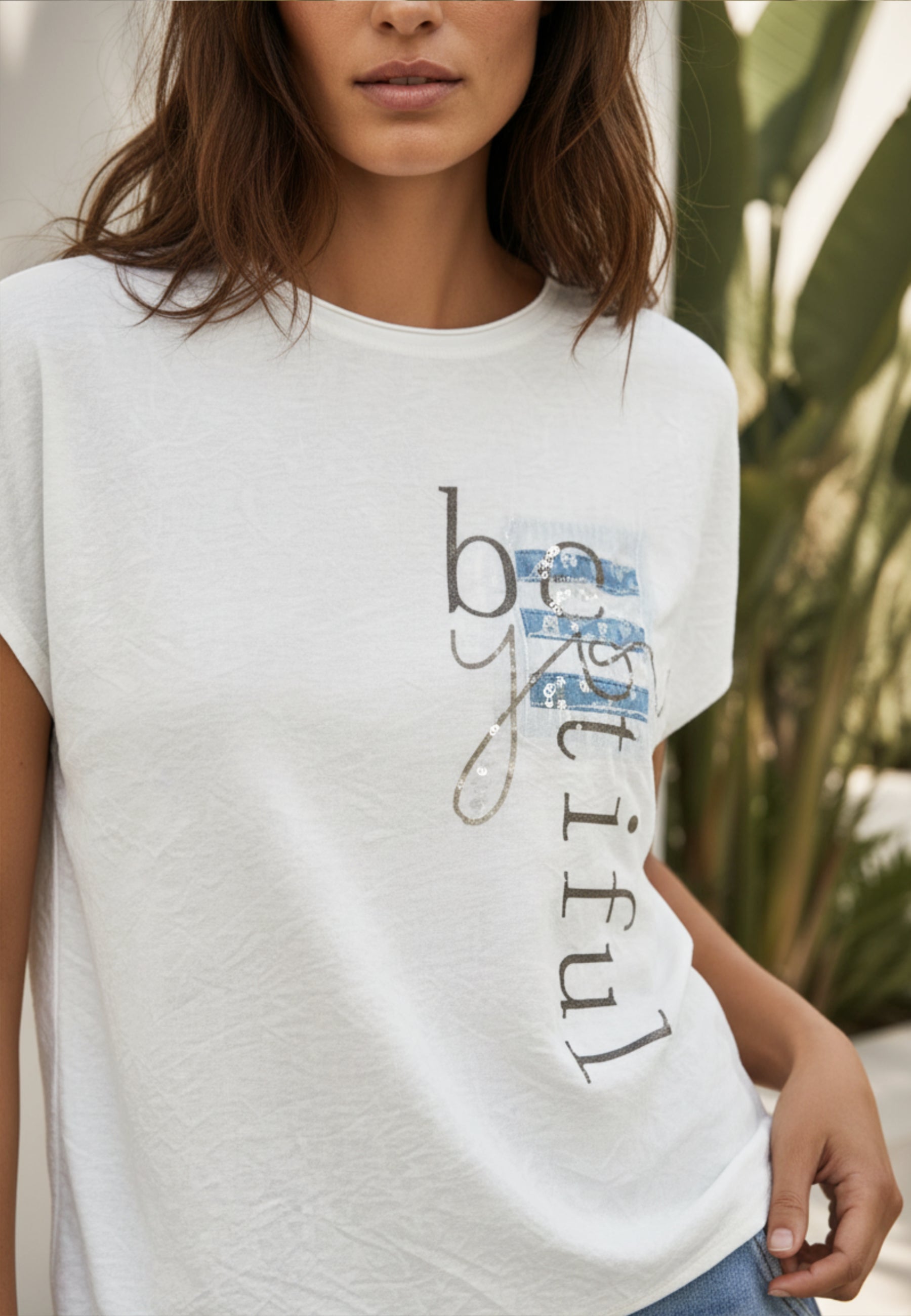 Blusenshirt SOFT MOOD im Materialmix