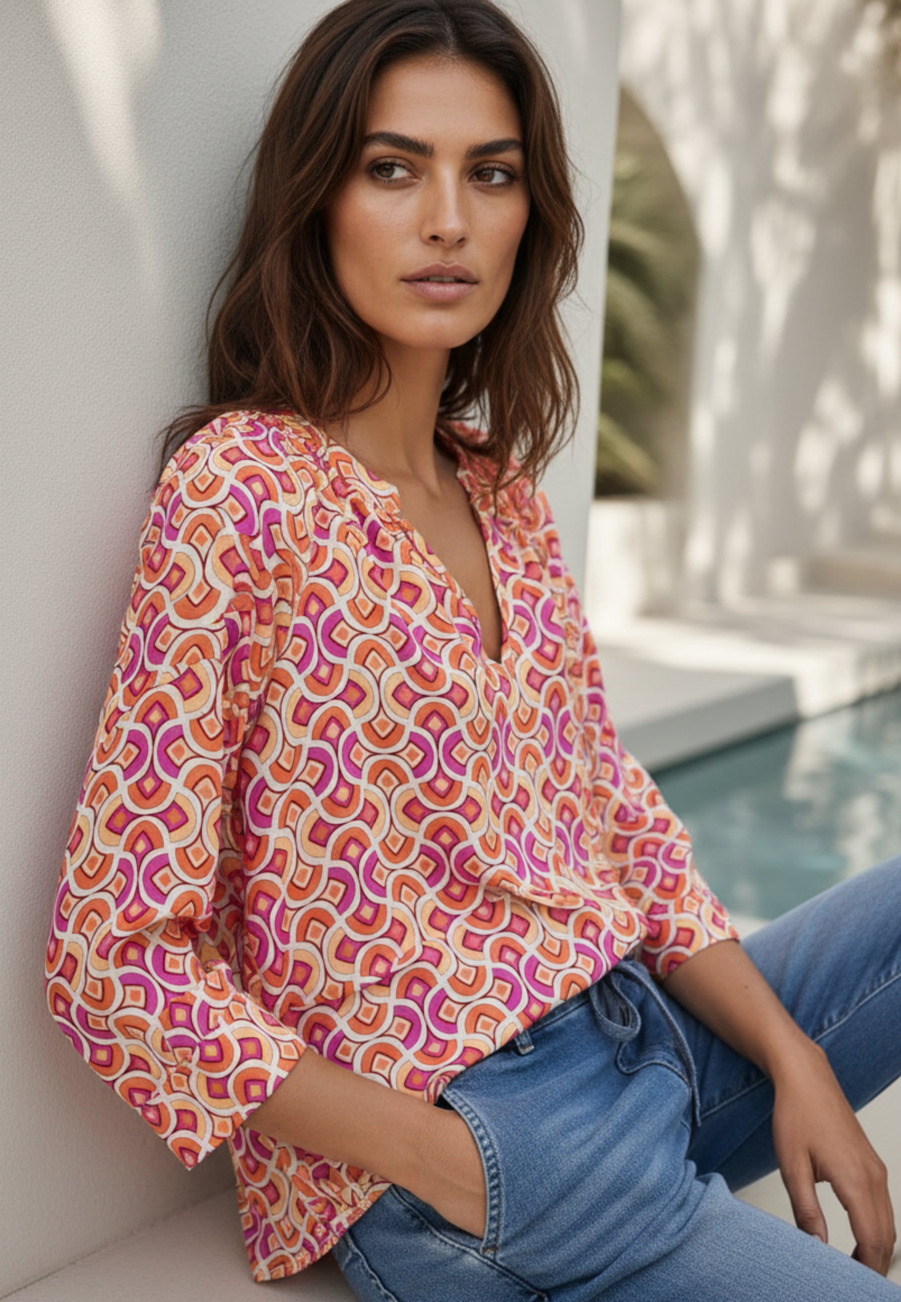 Bluse RETRO BLOOM aus Viskose