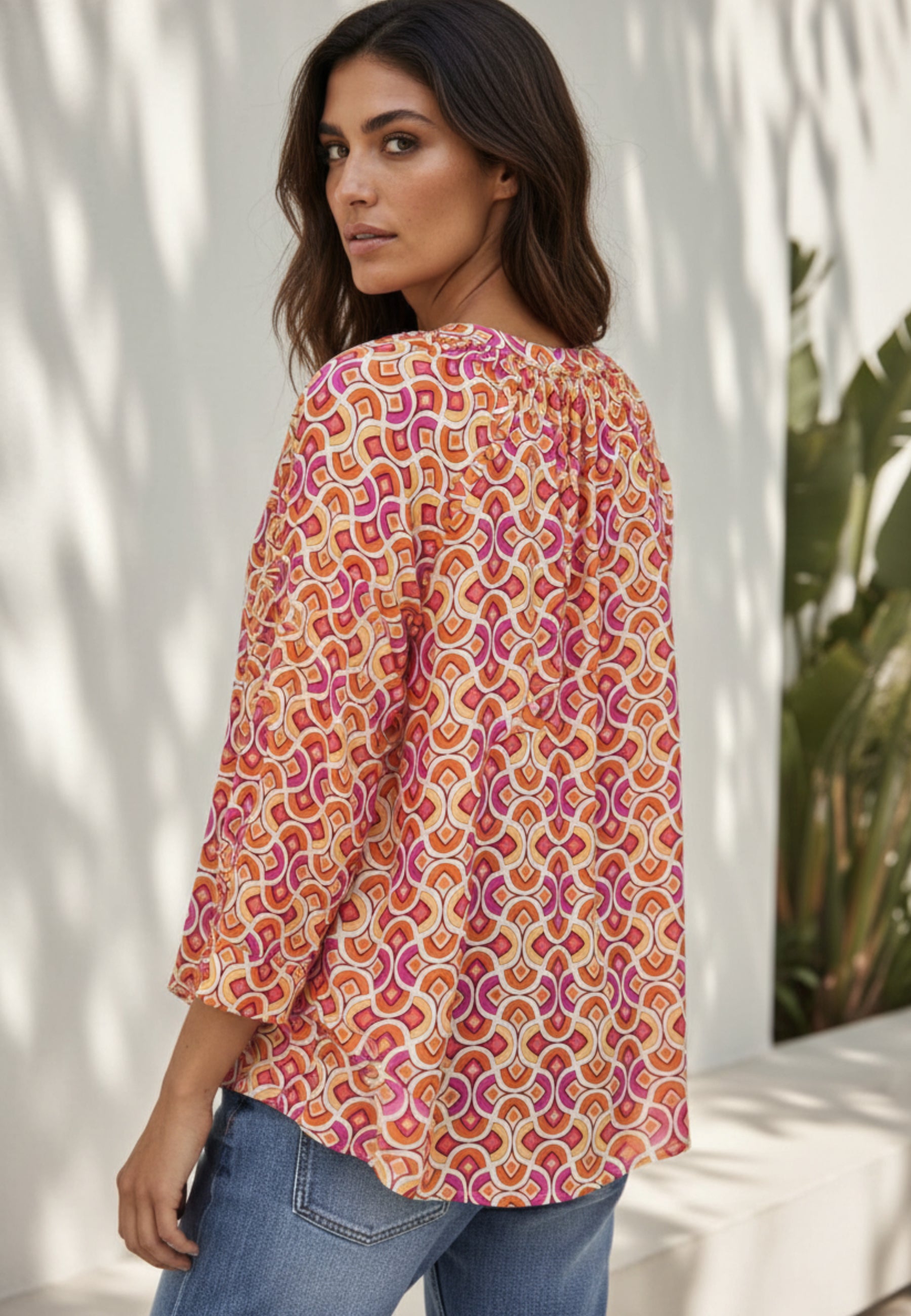 Bluse RETRO BLOOM aus Viskose