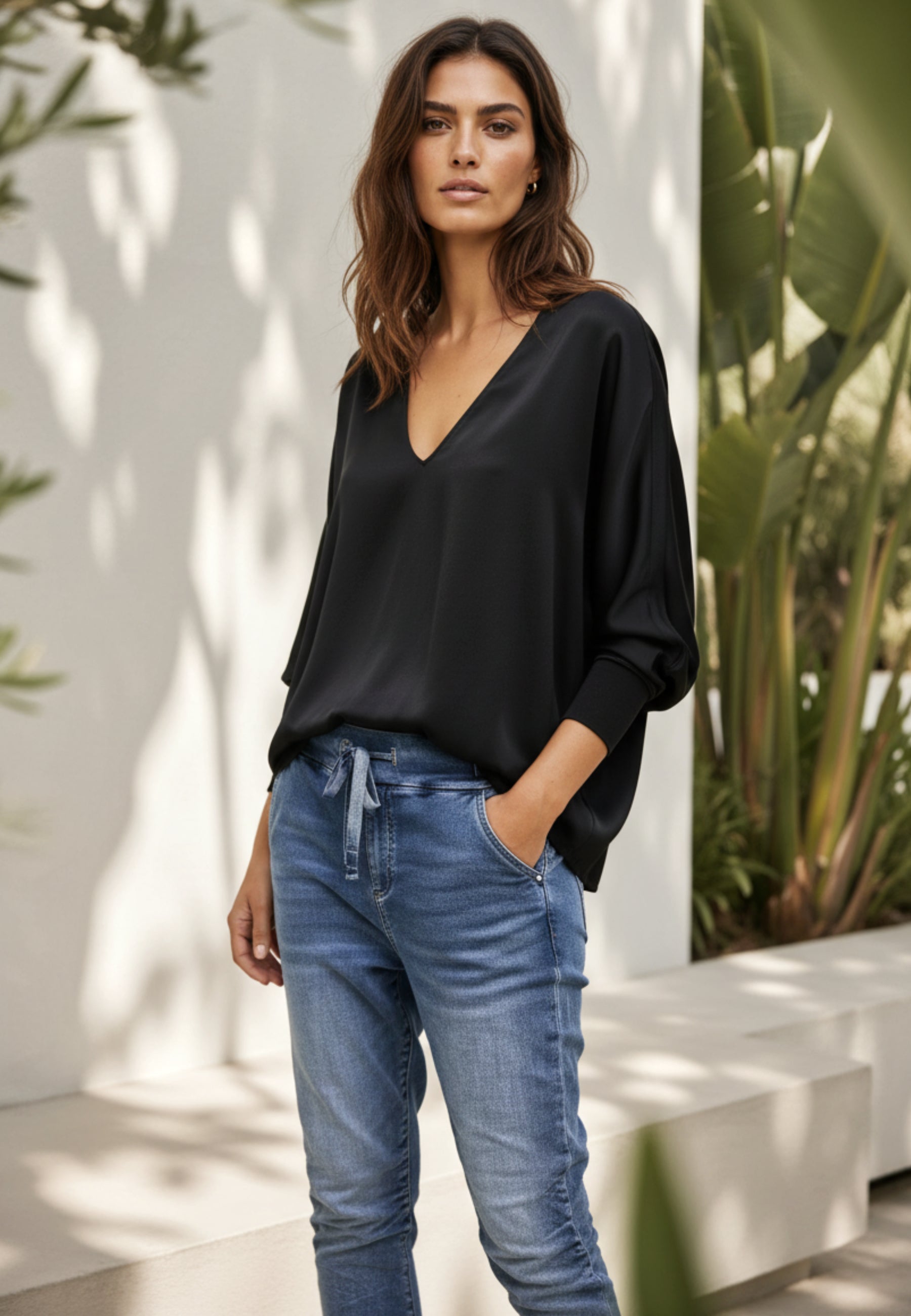 Bluse CHARMING aus mattem Viskose-Satin