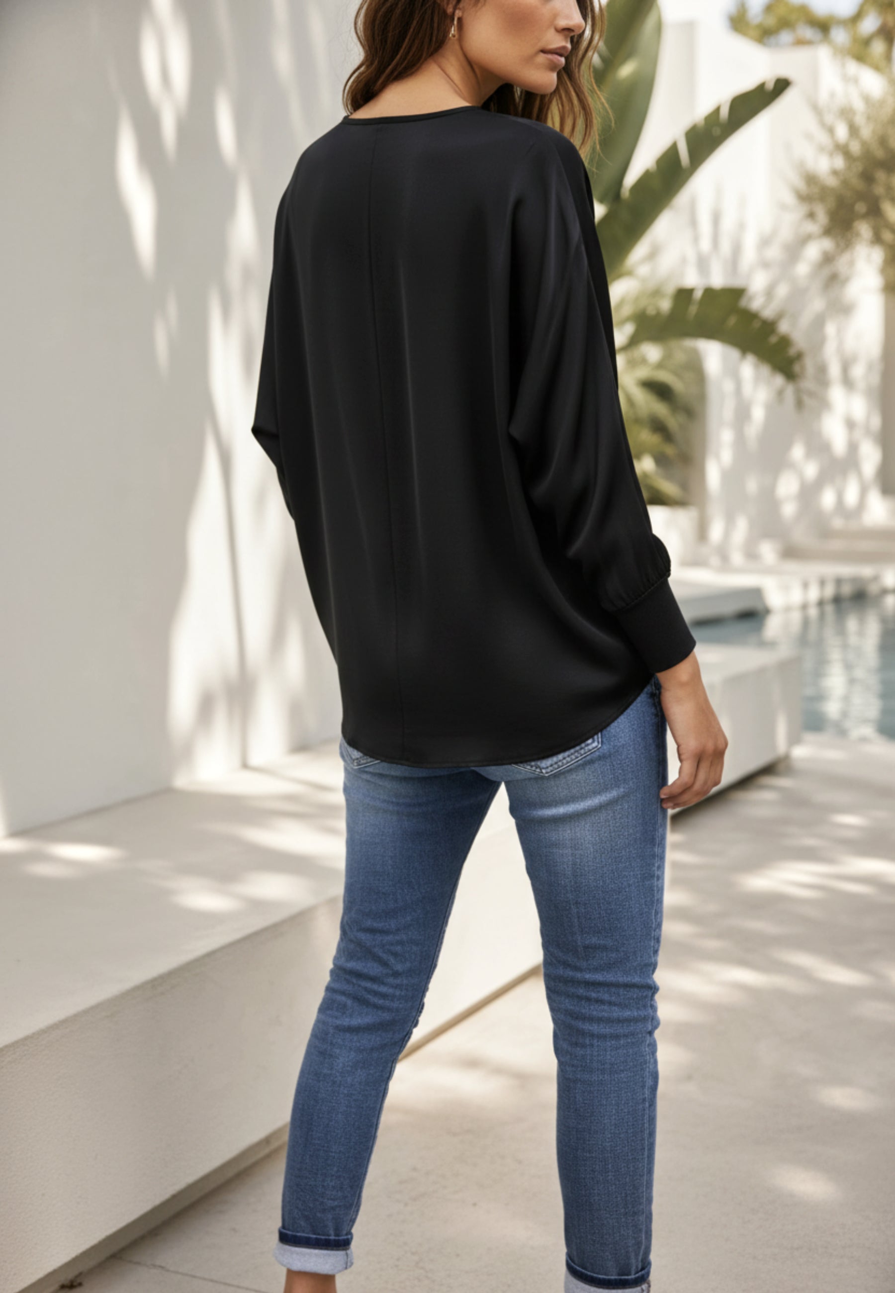 Bluse CHARMING aus mattem Viskose-Satin