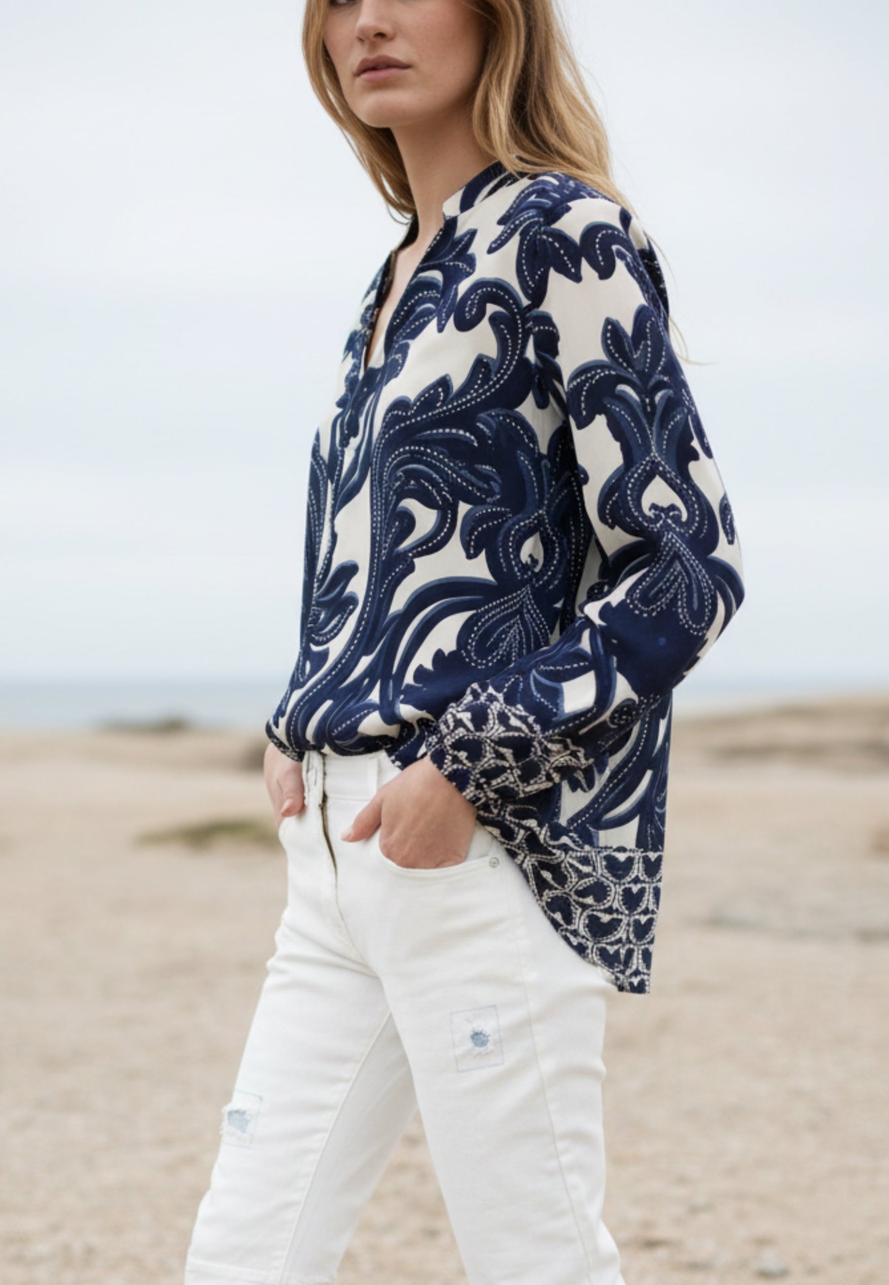 Bluse INDIGO FLOW aus fließender Viskose