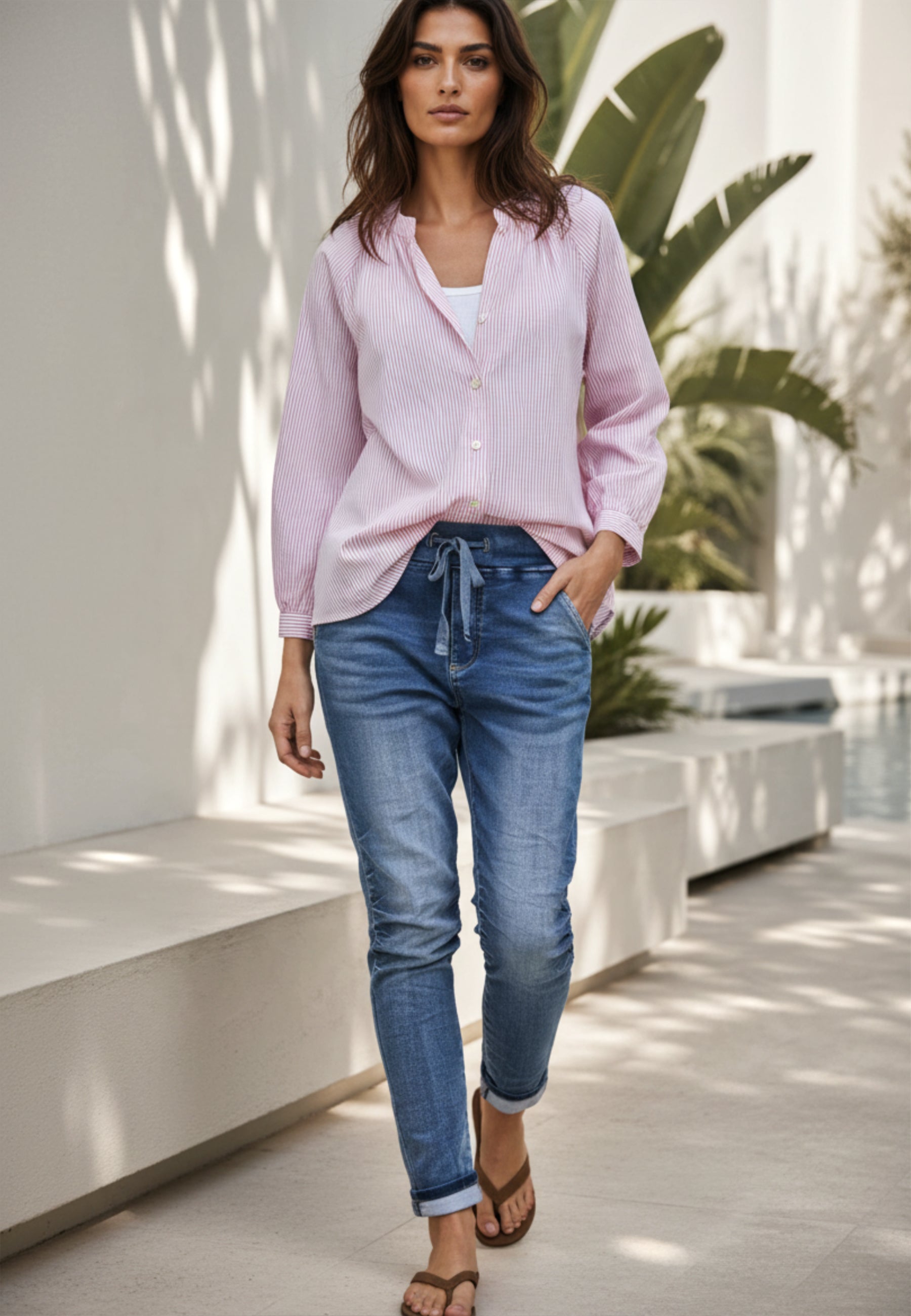 Bluse RIVIERA STRIPE aus reiner Baumwolle