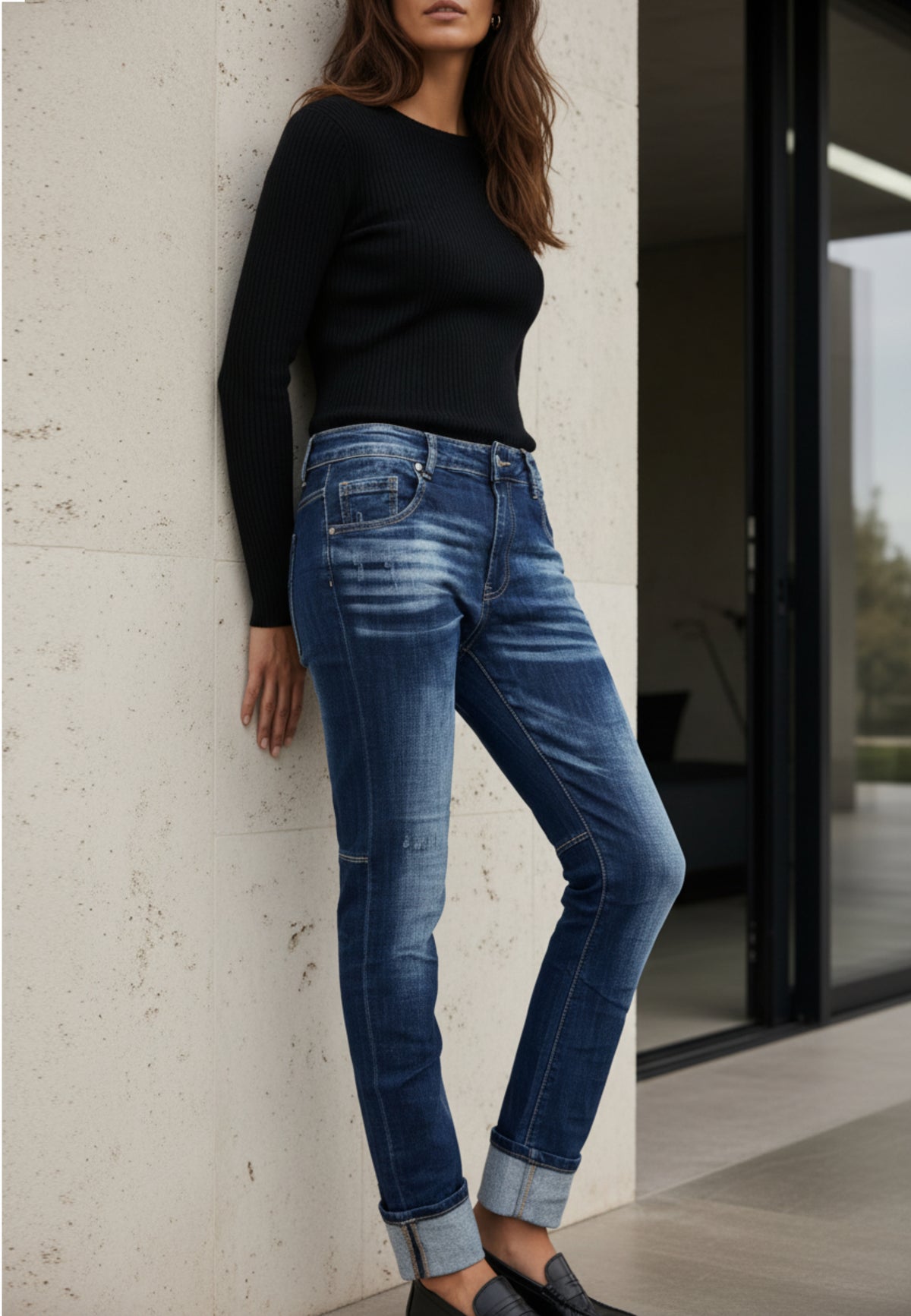 Jeans BLUE REBEL aus elastischem Denim