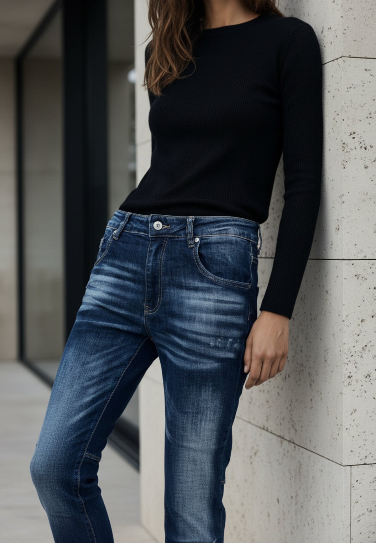 Jeans BLUE REBEL aus elastischem Denim