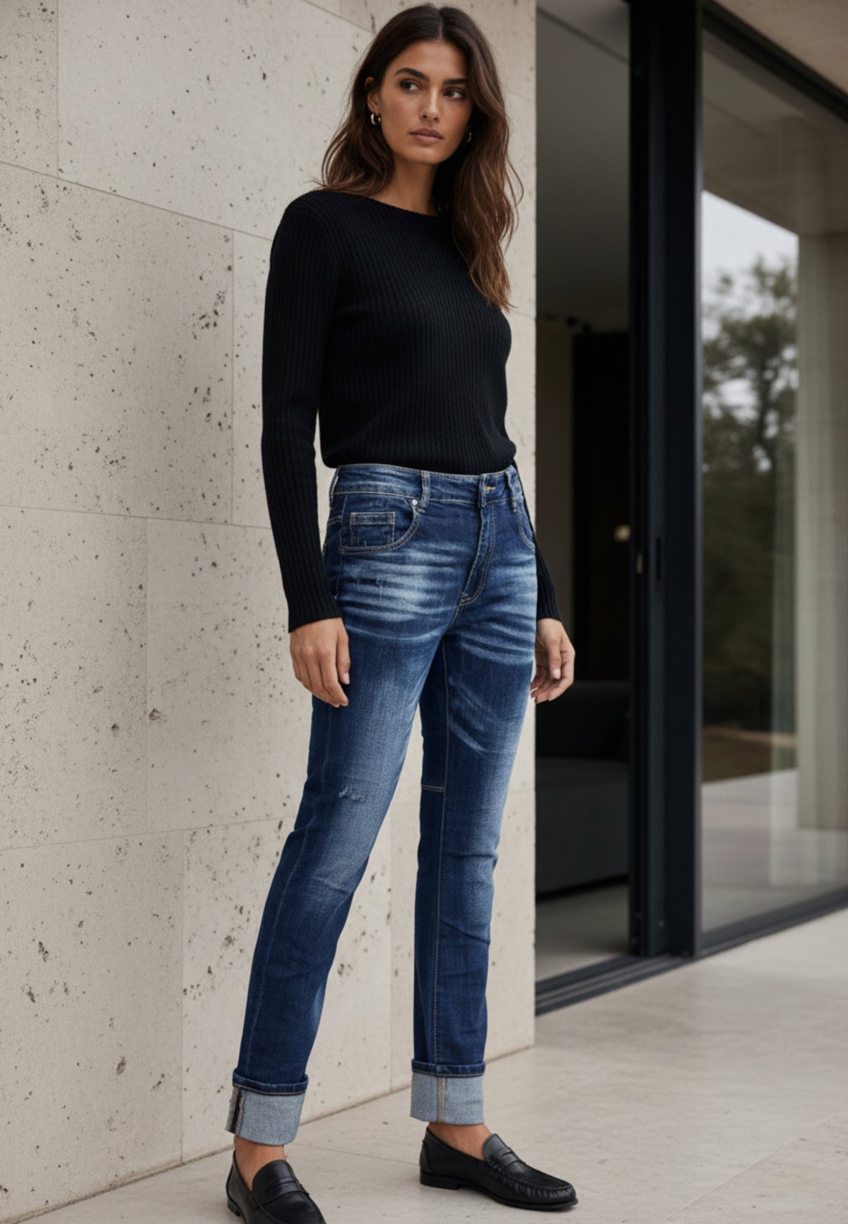Jeans BLUE REBEL aus elastischem Denim