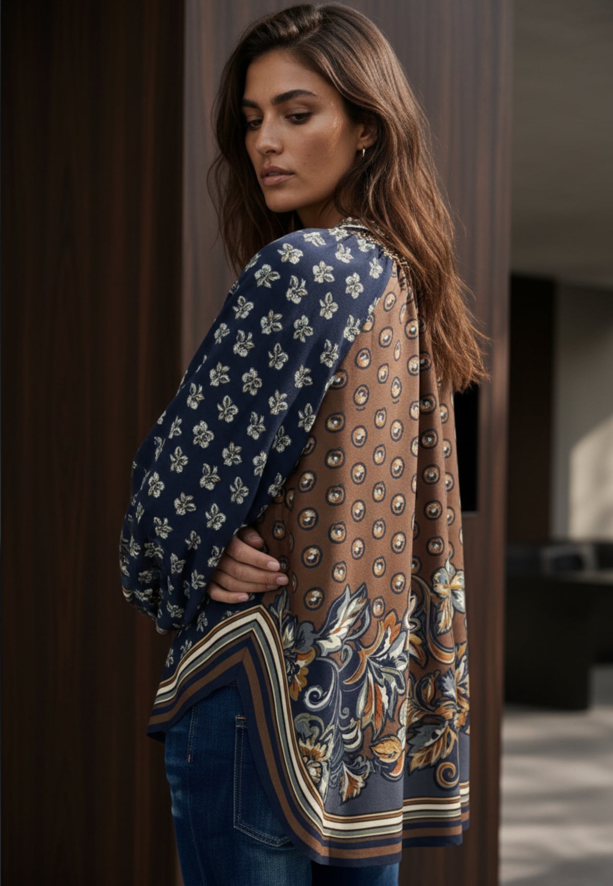 Bluse INDIGO BLOOM aus reiner Viskose