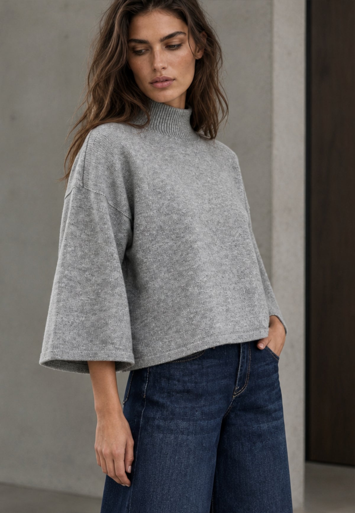 Strickpullover SOFT SHAPE aus Viskose-Mix