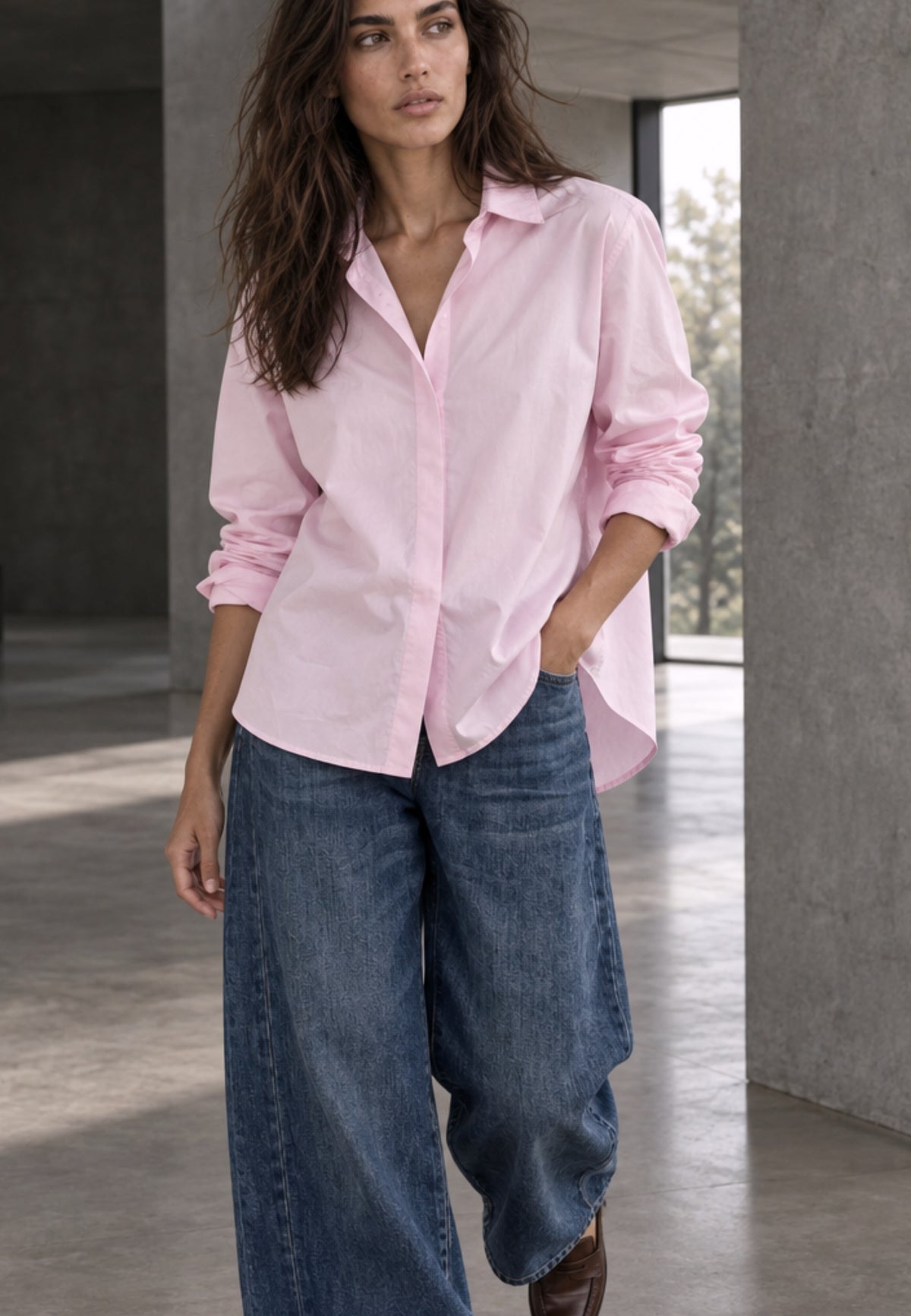 Popelinebluse ESSENTIAL aus reiner Baumwolle