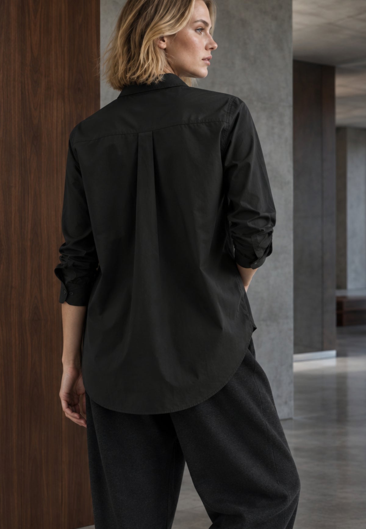 Popelinebluse ESSENTIAL aus reiner Baumwolle