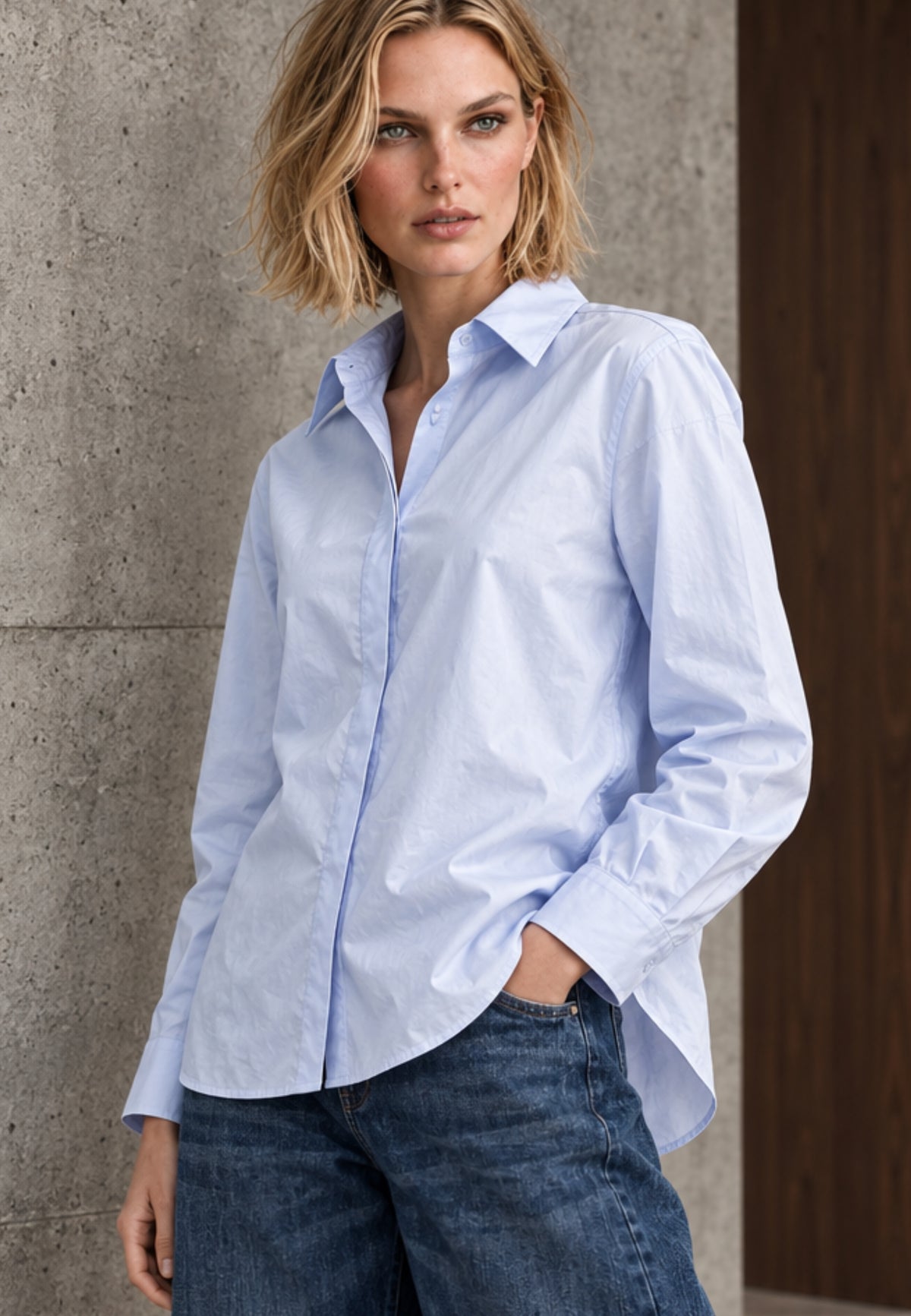 Popelinebluse ESSENTIAL aus reiner Baumwolle