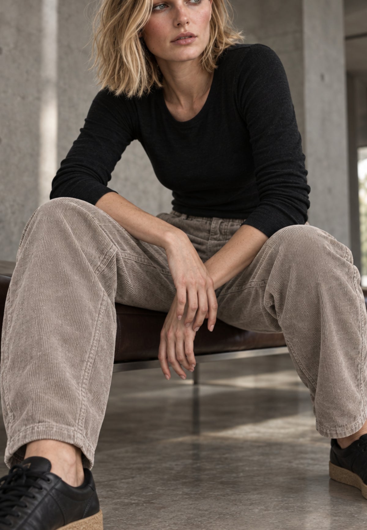 Cordhose SOFT BARREL aus Baumwoll-Stretch